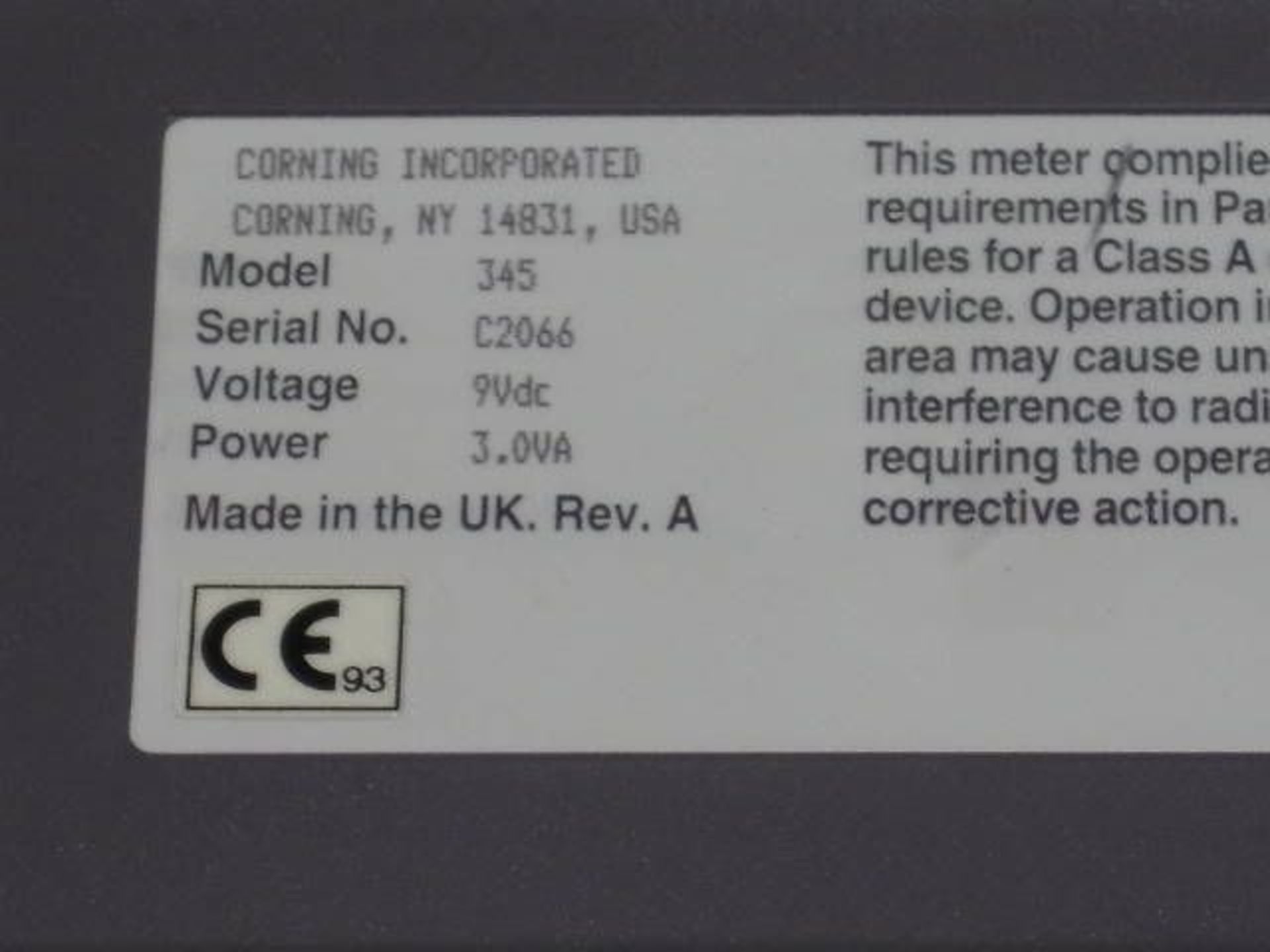 Corning pH Meter 345, Qty 1, 220886704236 - Image 4 of 7