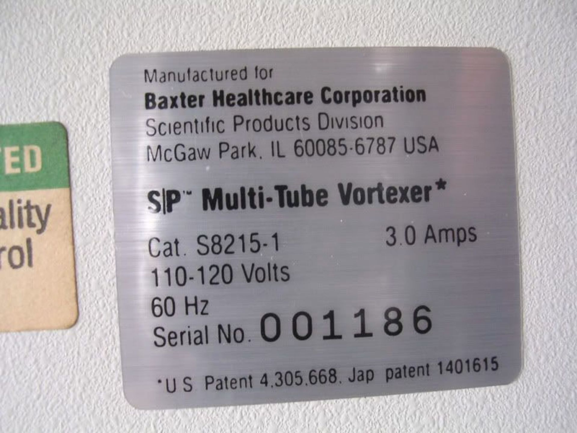 Baxter S/P Multi-Tube Vortexer, SP Multi Tube, Qty 1, 222227683752 - Image 6 of 6