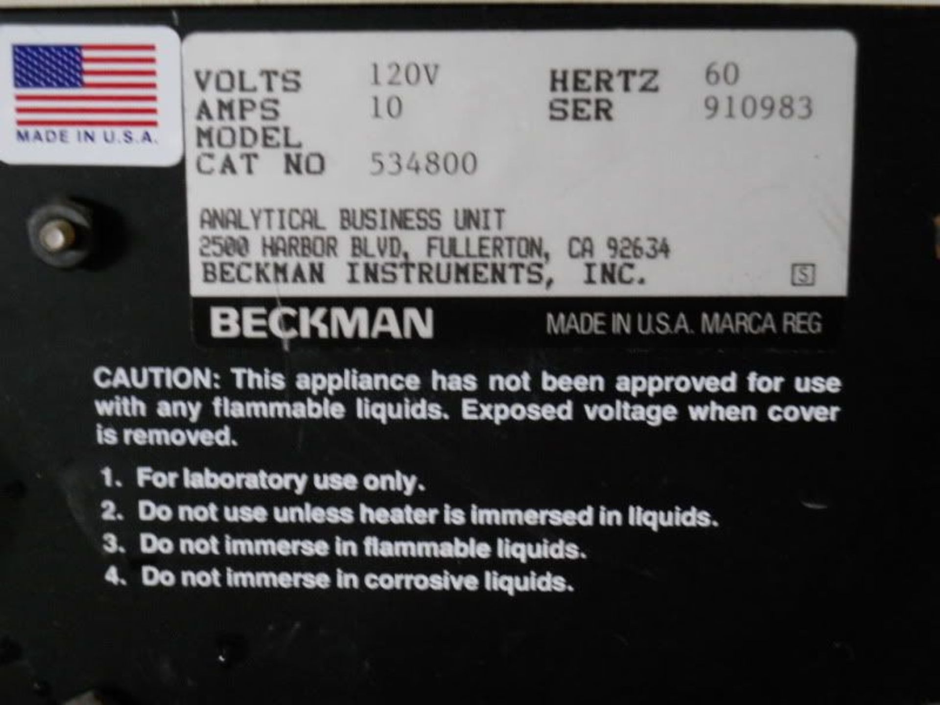 Beckman GeneLine II Cooler Cat.# 534800 w/ Little Giant Pump Co. Vacuum Pump (D), Qty 1, - Image 7 of 8