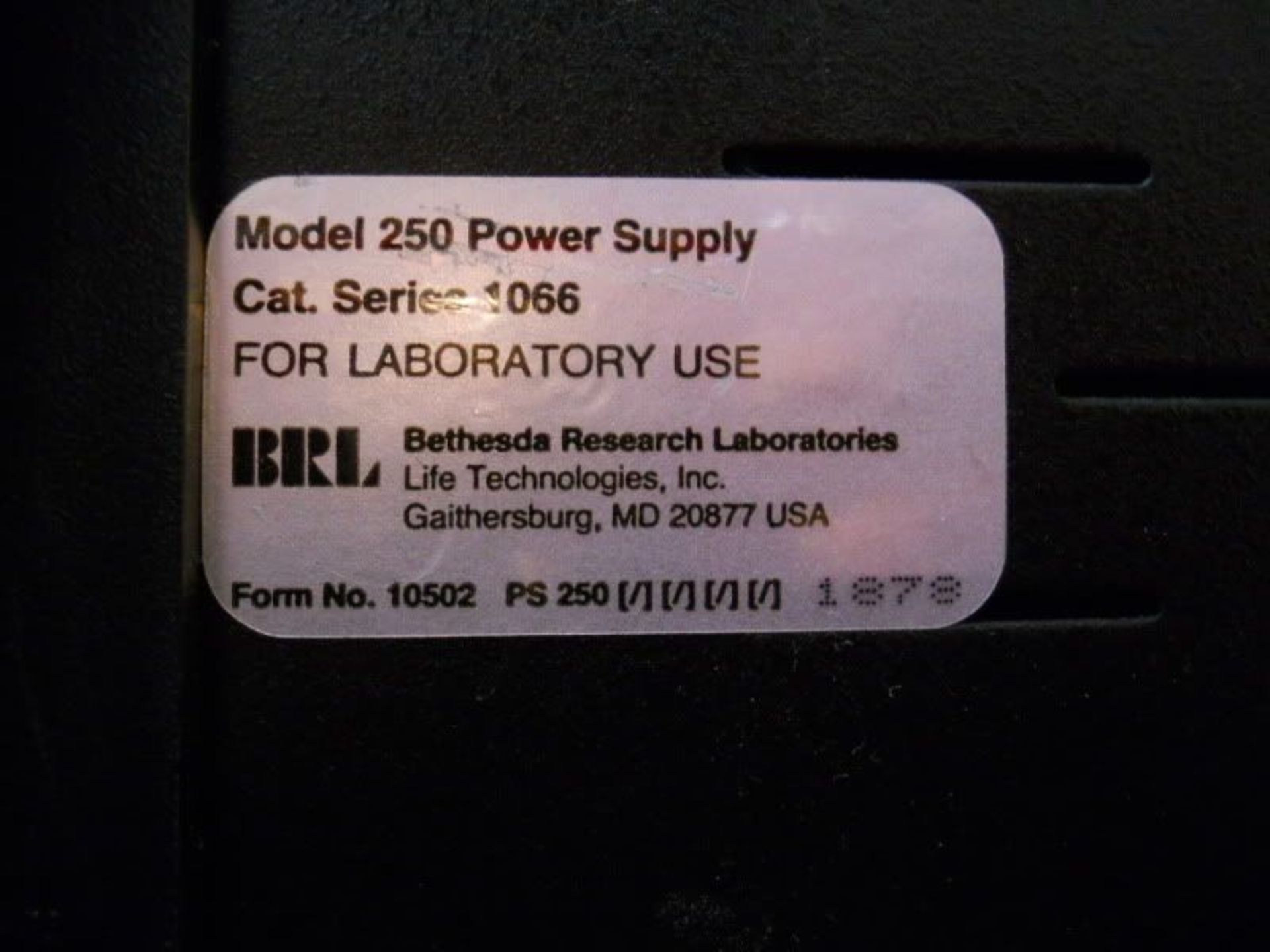 Life Technologies Inc. Power Supply Model 250 Cat. No 1066, Qty 1, 330759579567 - Image 6 of 8