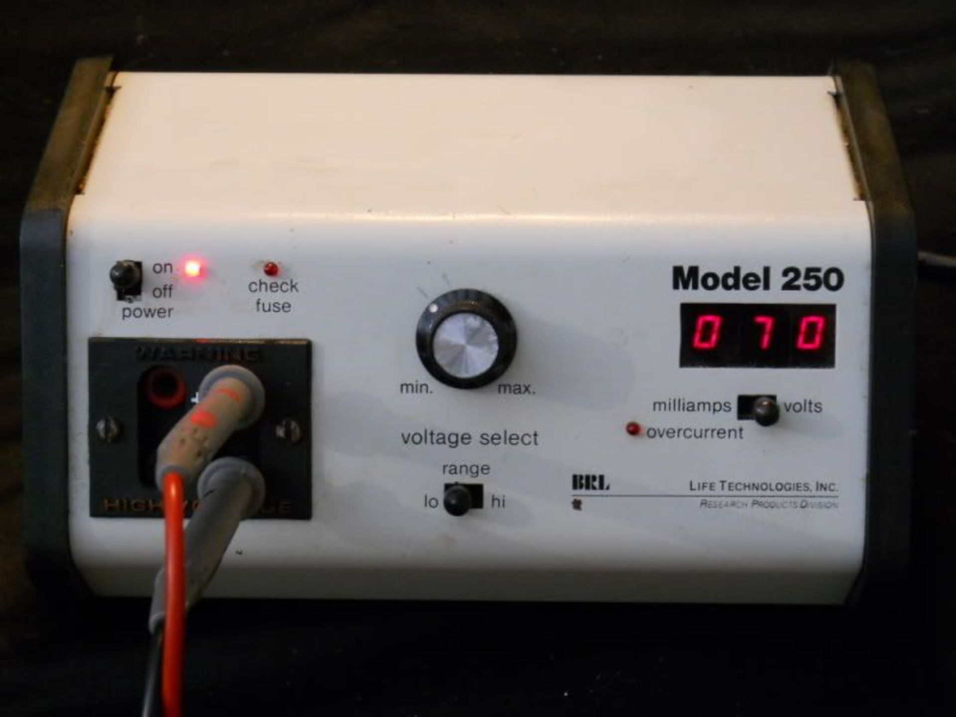 Life Technologies Inc. Power Supply Model 250 Cat. No 1066, Qty 1, 330759579567 - Image 2 of 8
