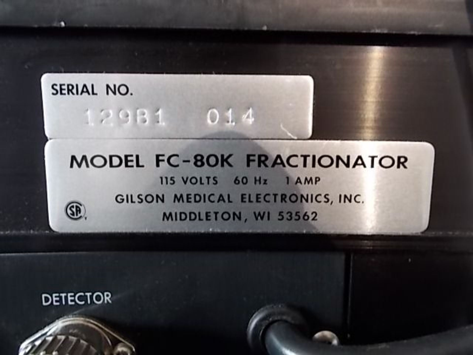 GILSON FC- 80K MICRO FRACTIONATOR (for parts), Qty 1, 321076871274 - Image 6 of 7