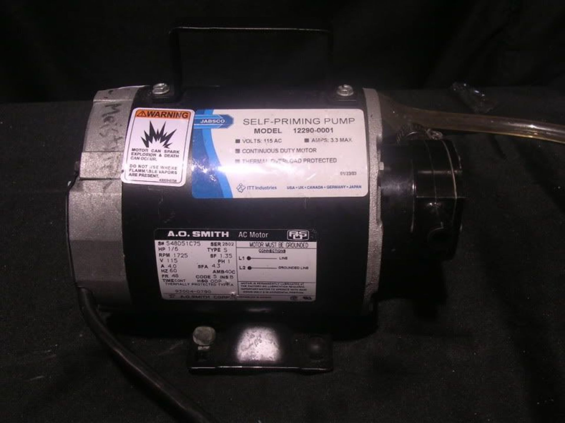 Jabsco Self Priming Pump Model 12290-0001 115AC Motor, Qty 1, 220889905784