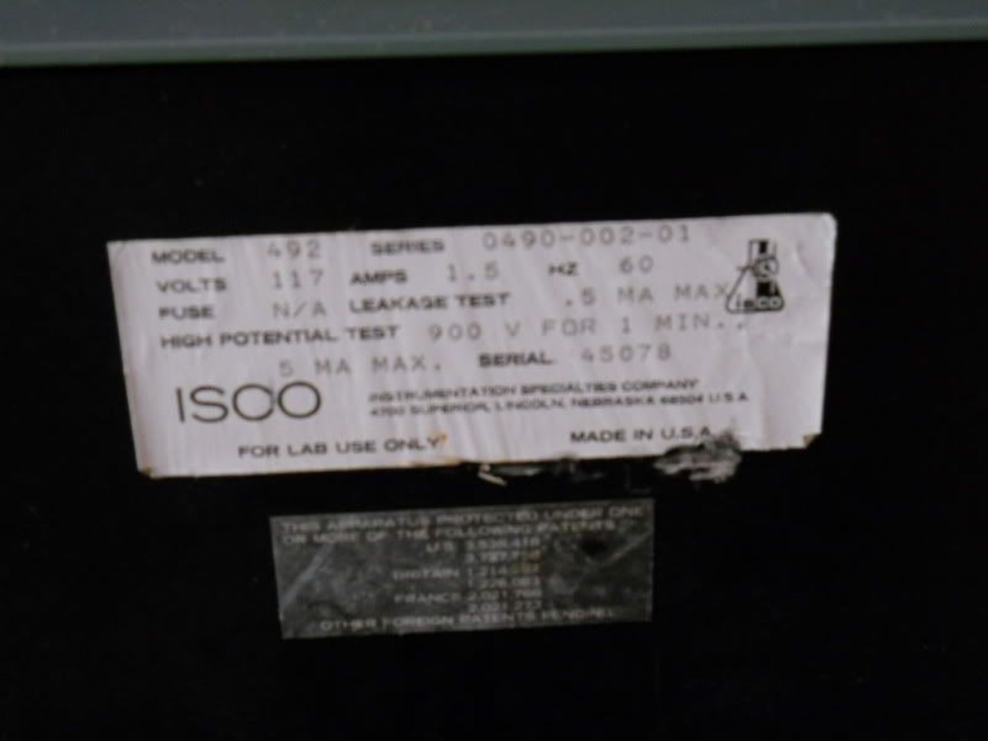 ISCO Electrophoresis Power Supply Model 492 (d), Qty 1, 320922267462 - Image 6 of 7