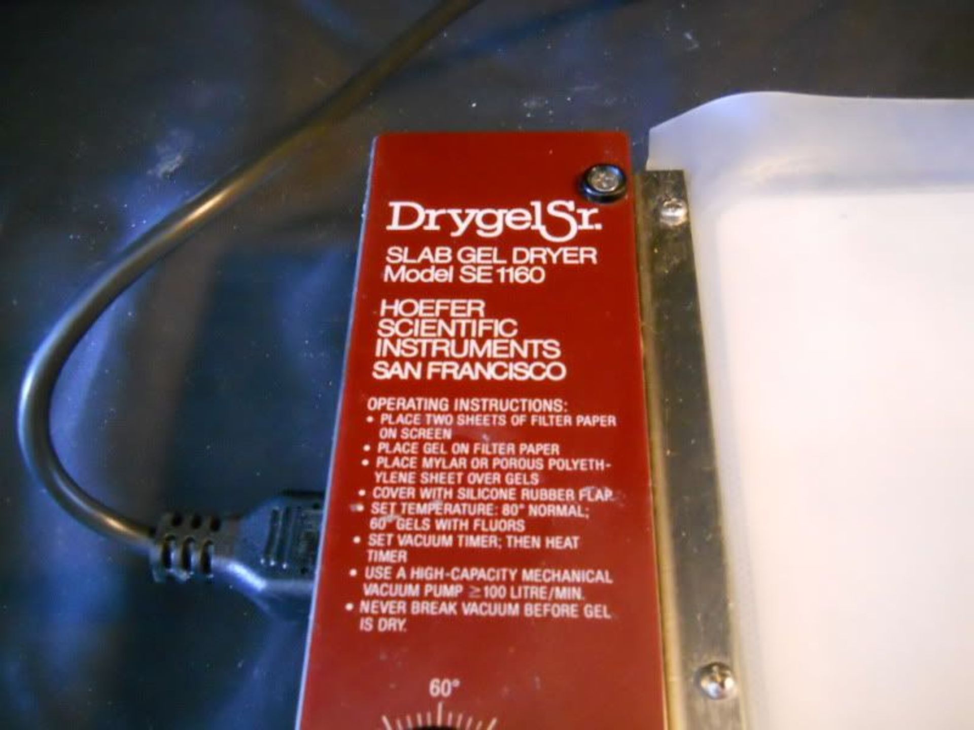 Hoefer Scientific DryGel Sr. Gel Slab Dryer Model SE1160 (SE 1160) #11, Qty 1, 330858449284 - Image 3 of 12