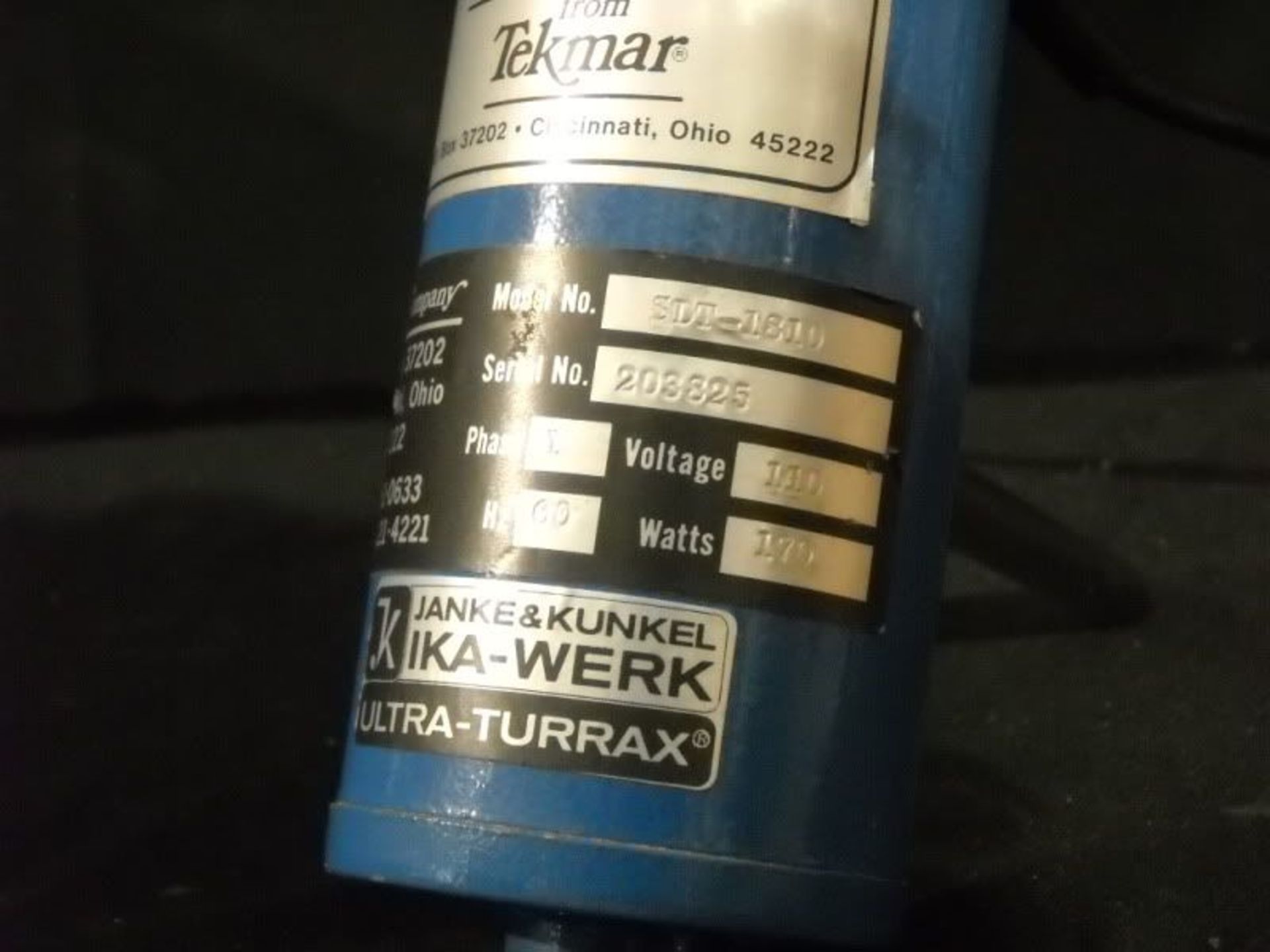 Tekmar Tissumizer IKA Ultra-Turrax Homogenizer Model SDT-1810 Janke Kunkel, Qty 1, 330786049961 - Image 8 of 8