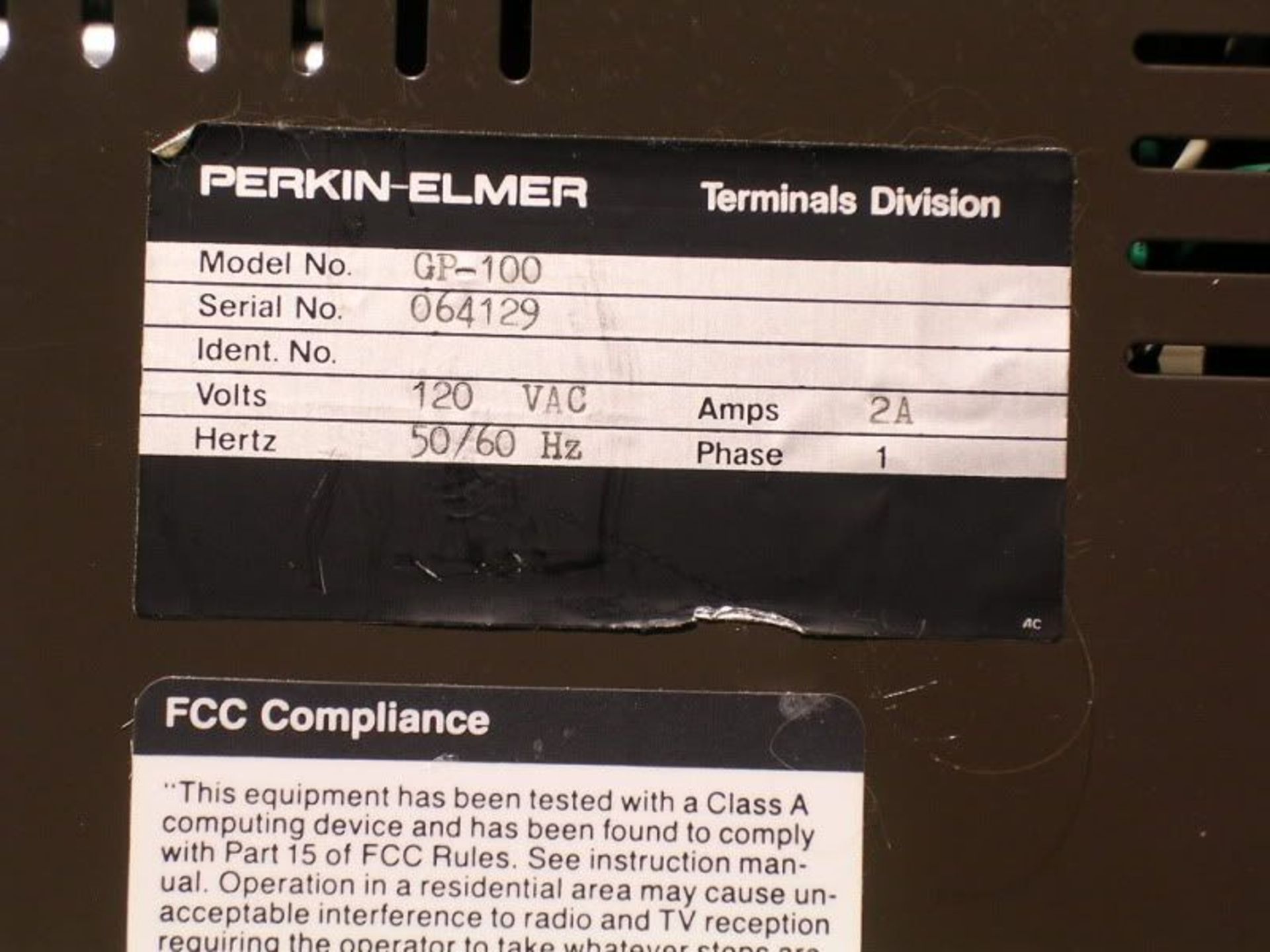 Perkin Elmer GP-100 Printer for Diode Array LC-480, Qty 1, 220762803083 - Image 6 of 6