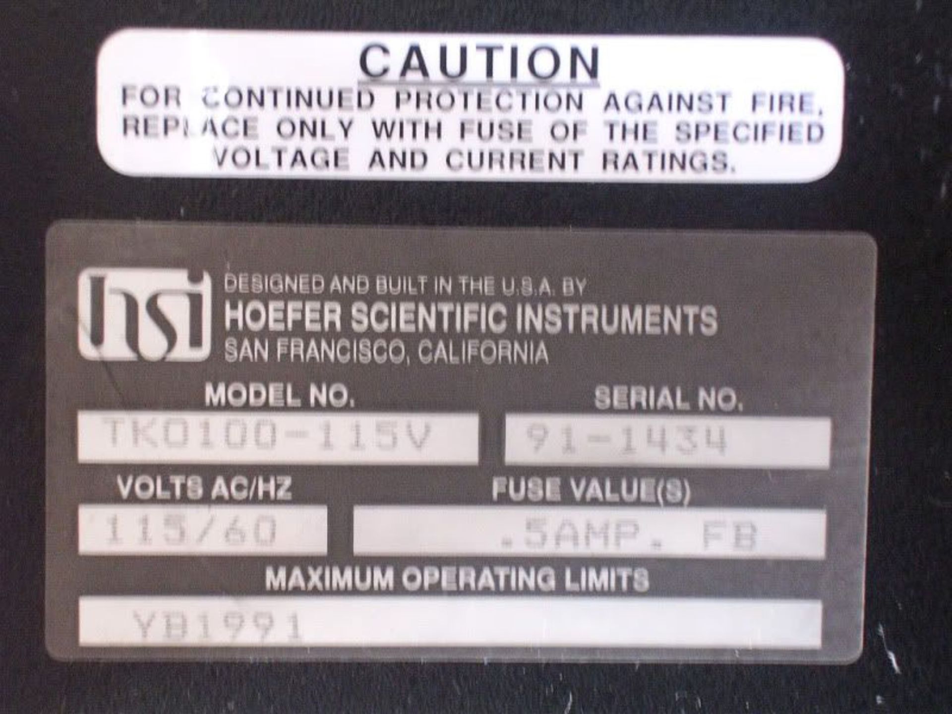 Hoefer TKO 100 DNA Fluorometer, Model TKO100-115V, Qty 1, 331948552955 - Image 5 of 5