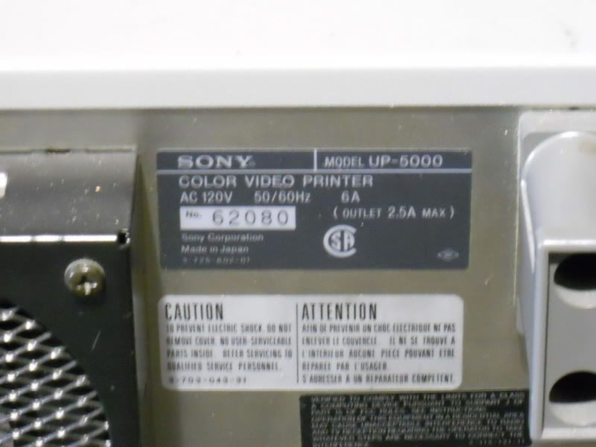 Sony Mavigraph Color Video Printer UP5000, Qty 1, 321469009610 - Image 11 of 11