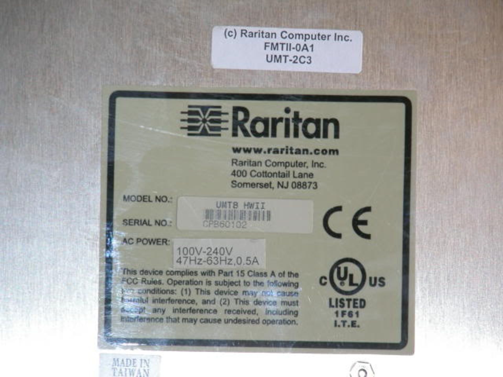 RARITAN UMT8 HWII HW2 UMT-2C3 PARAGON 32-PORT KVM, Qty 1 , 331948574039 - Image 6 of 9