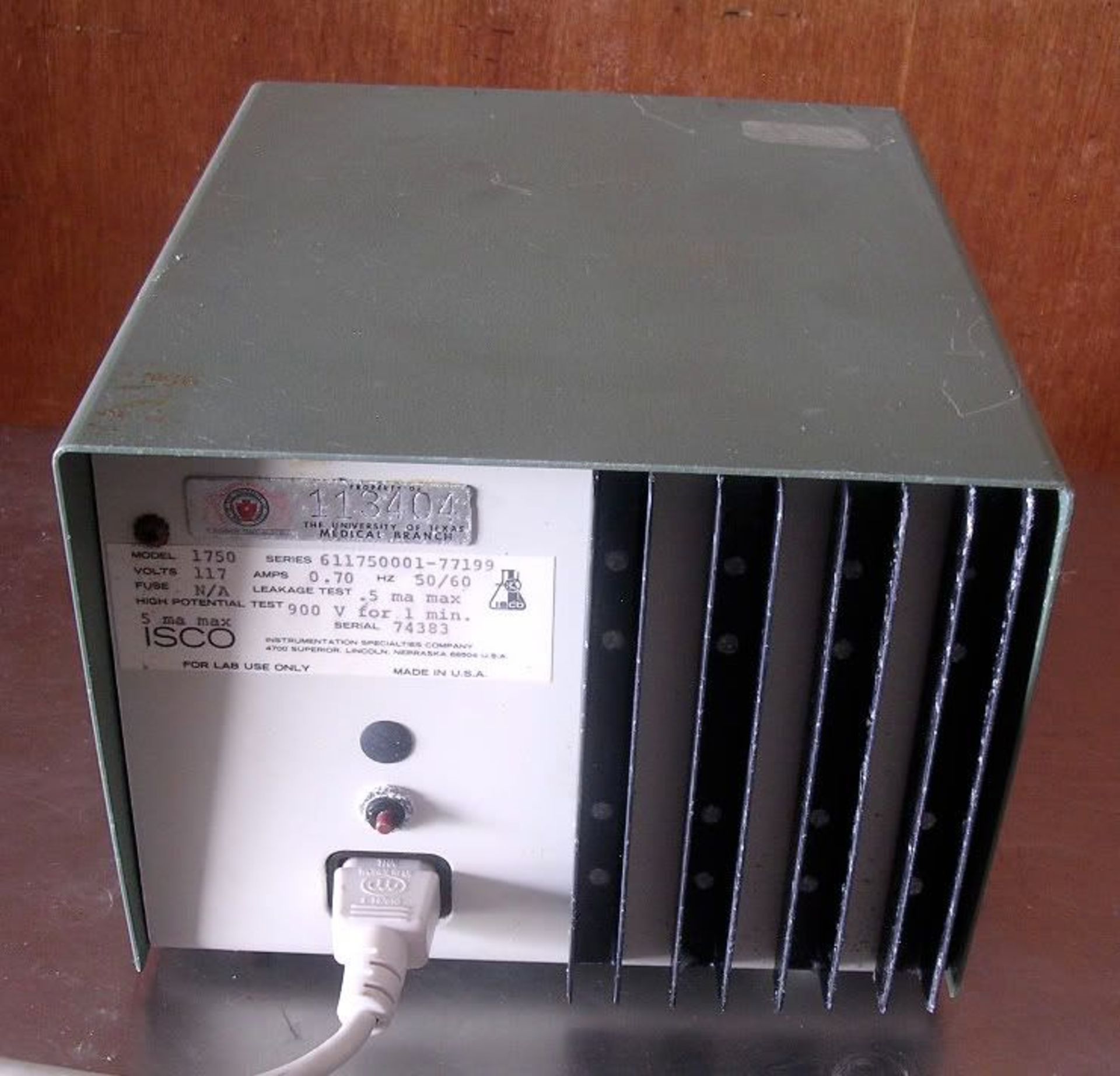 ISCO, 1750 Sample Concentrator Power Supply, Qty 1, 222227683782 - Image 3 of 4