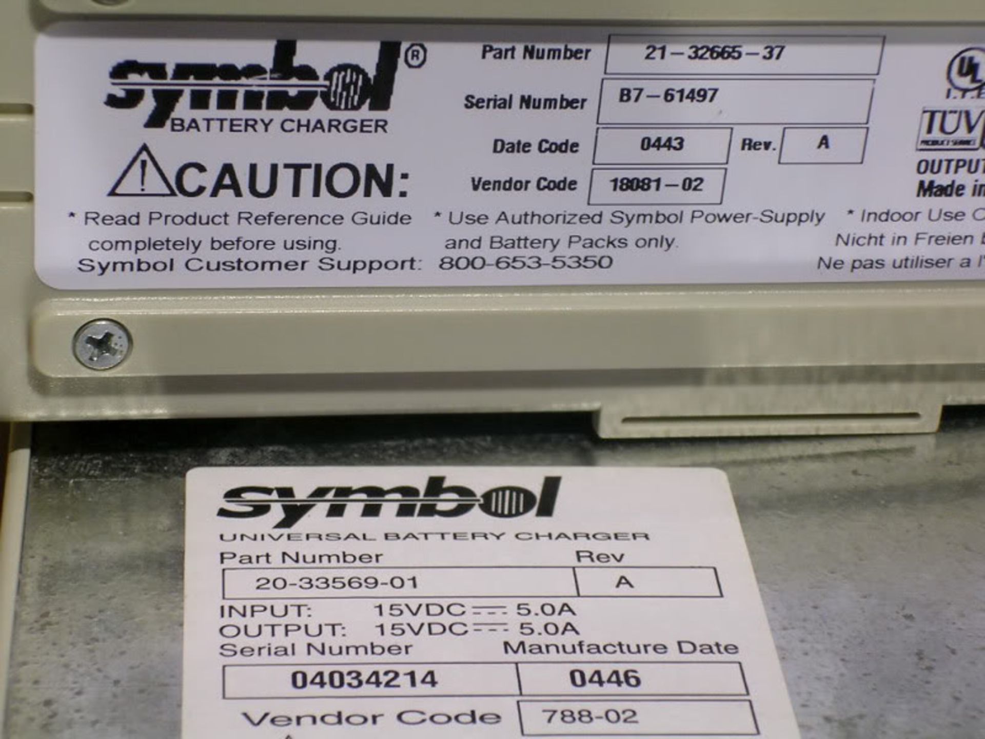 Symbol Universal Battery Charger, Part #20-33569-01, Qty 1 , 331948552930 - Image 2 of 3