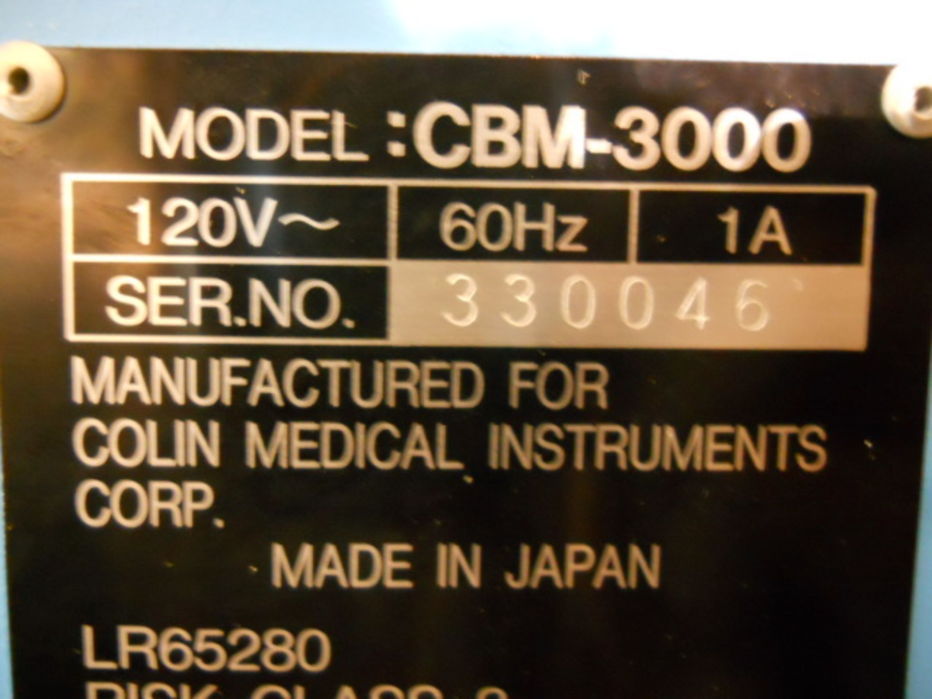 Colin CBM-3000 Patient Monitor (CBM3000), Qty 1, 330884259745 - Image 9 of 10