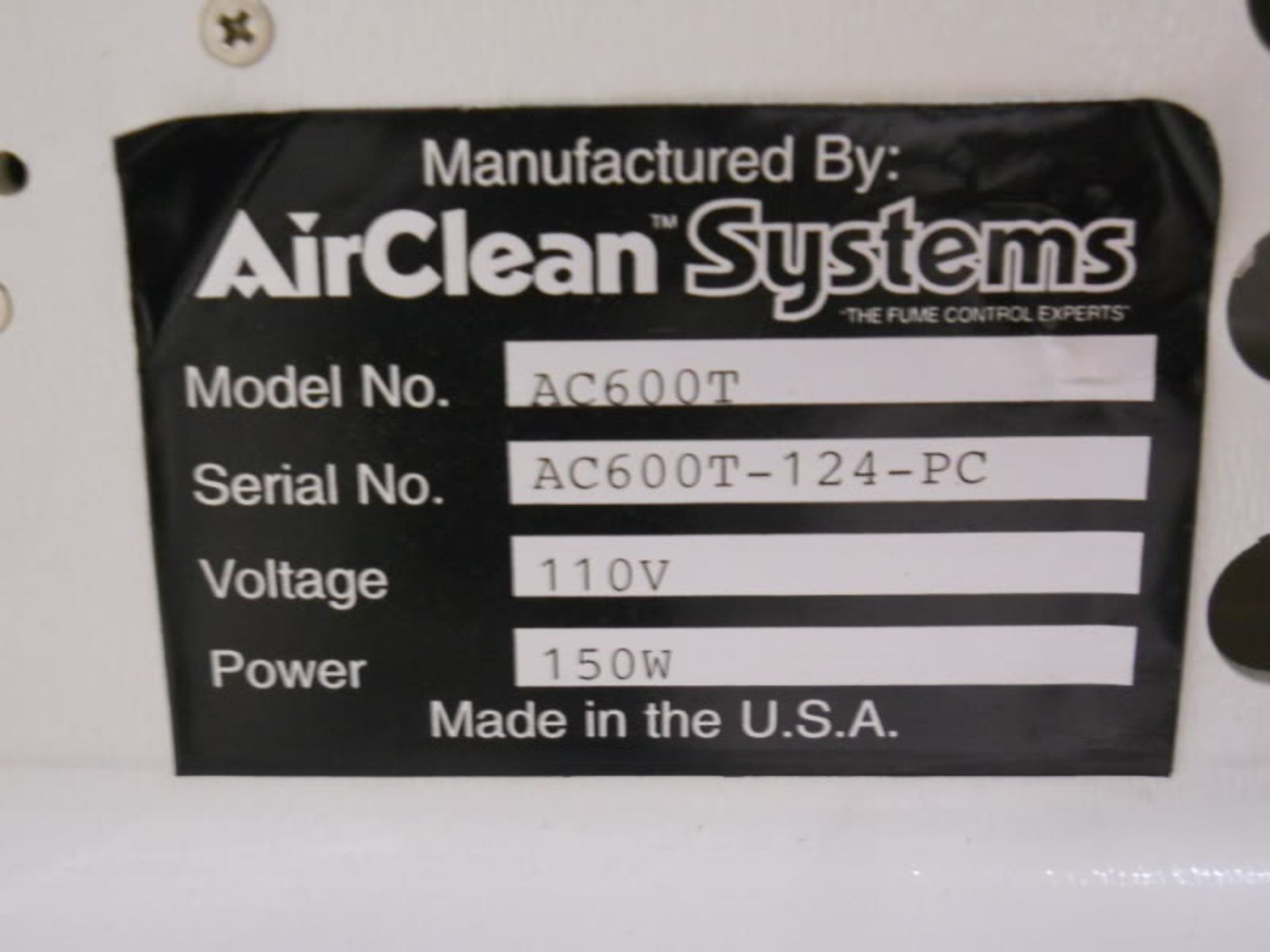 AirClean 600 Workstation "Air Clean Systems" Model AC600T, Qty 1, 330803694641 - Image 7 of 7