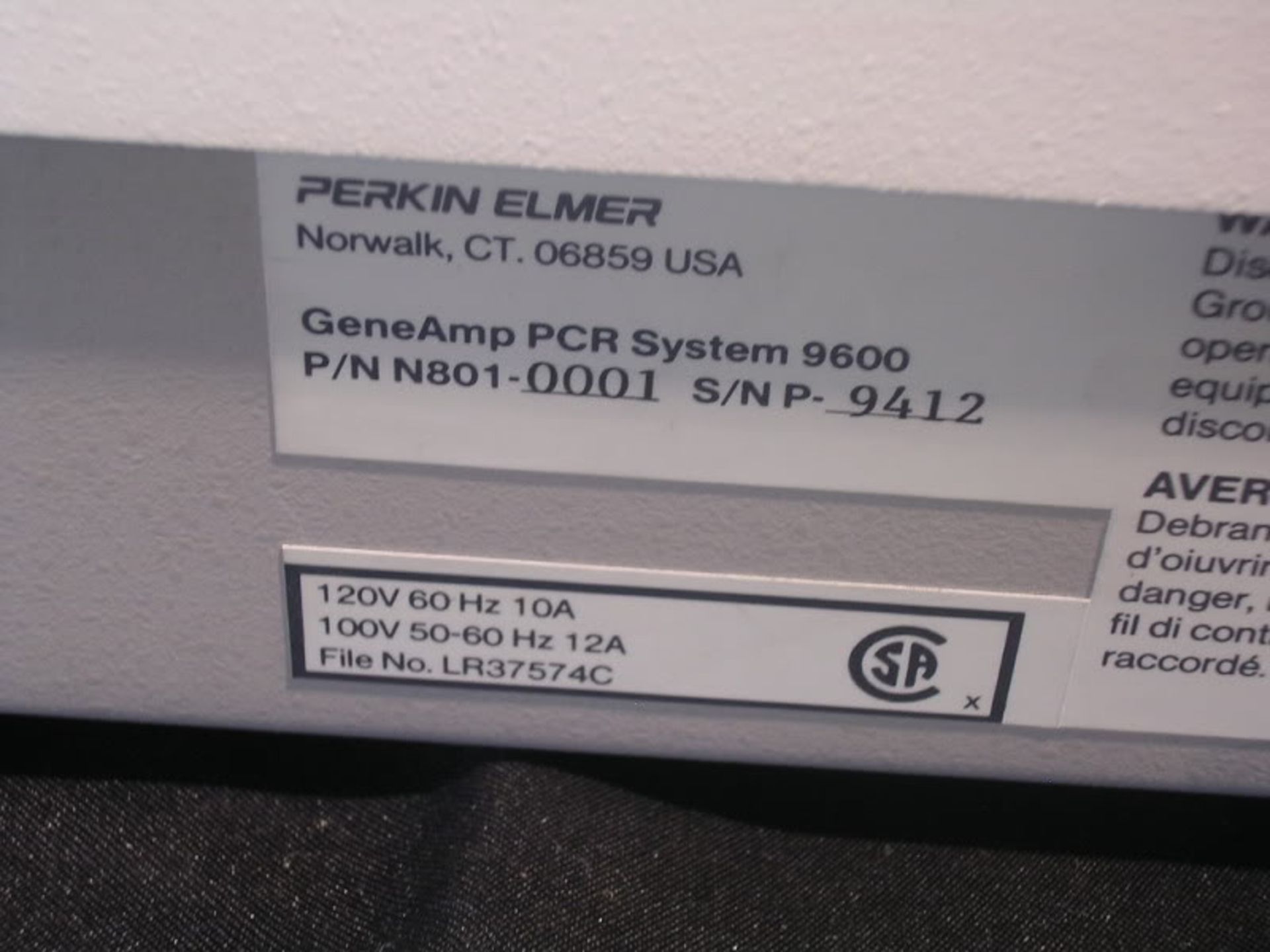 Perkin Elmer GeneAmp PCR System 9600, Qty 2, 321469034618 - Image 3 of 8