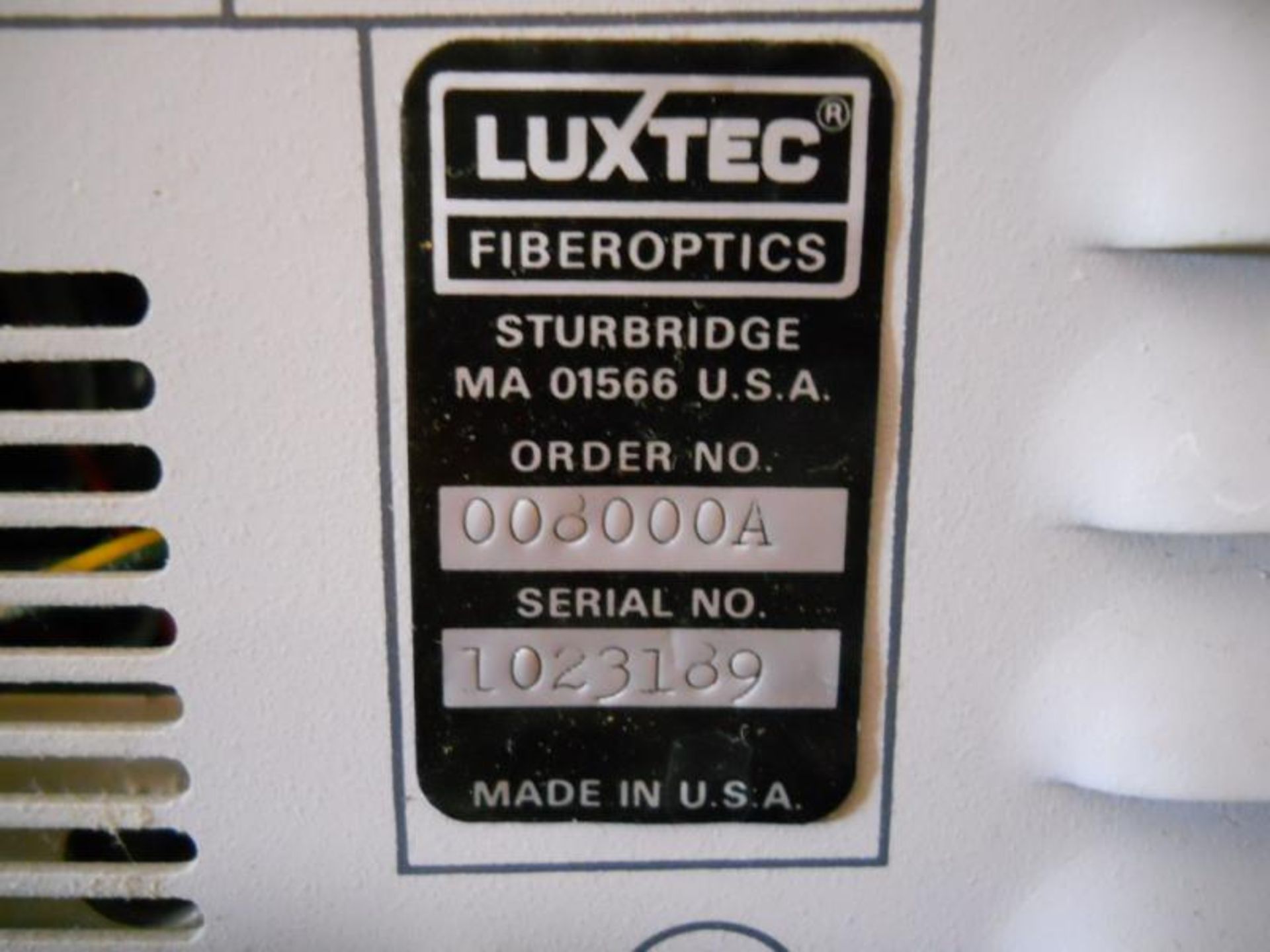 Luxtec FiberOptics ACO Series 8000 Order # 008000A (Light Source), Qty 1, 321165098516 - Image 6 of 7