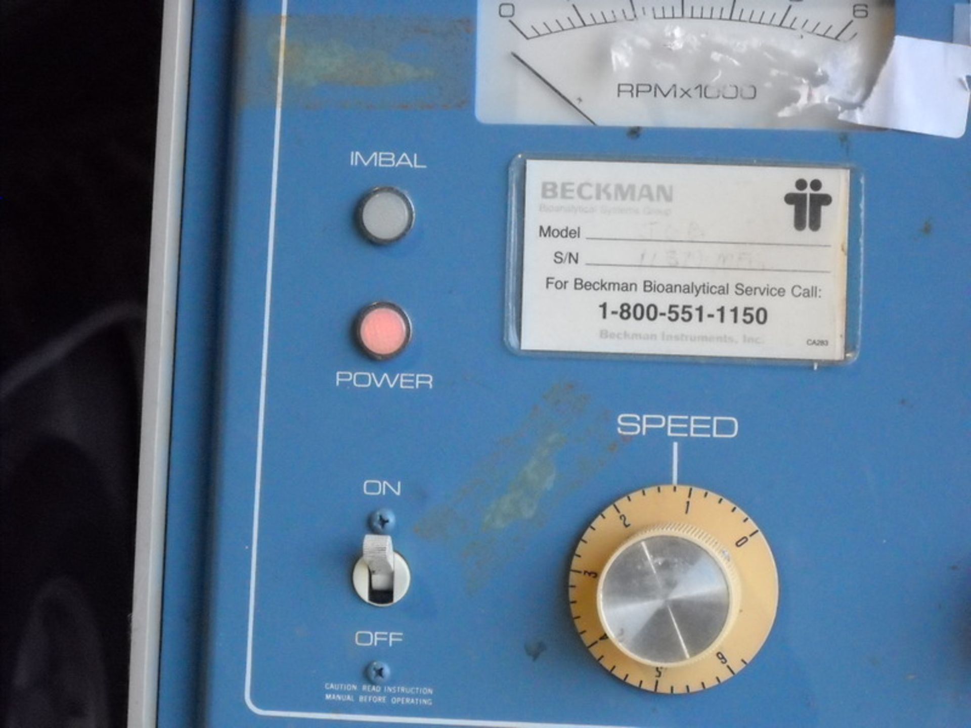 Beckman Model J-6B Refrigerated Centrifuge (Parts), Qty 1, 323683451709 - Image 3 of 7