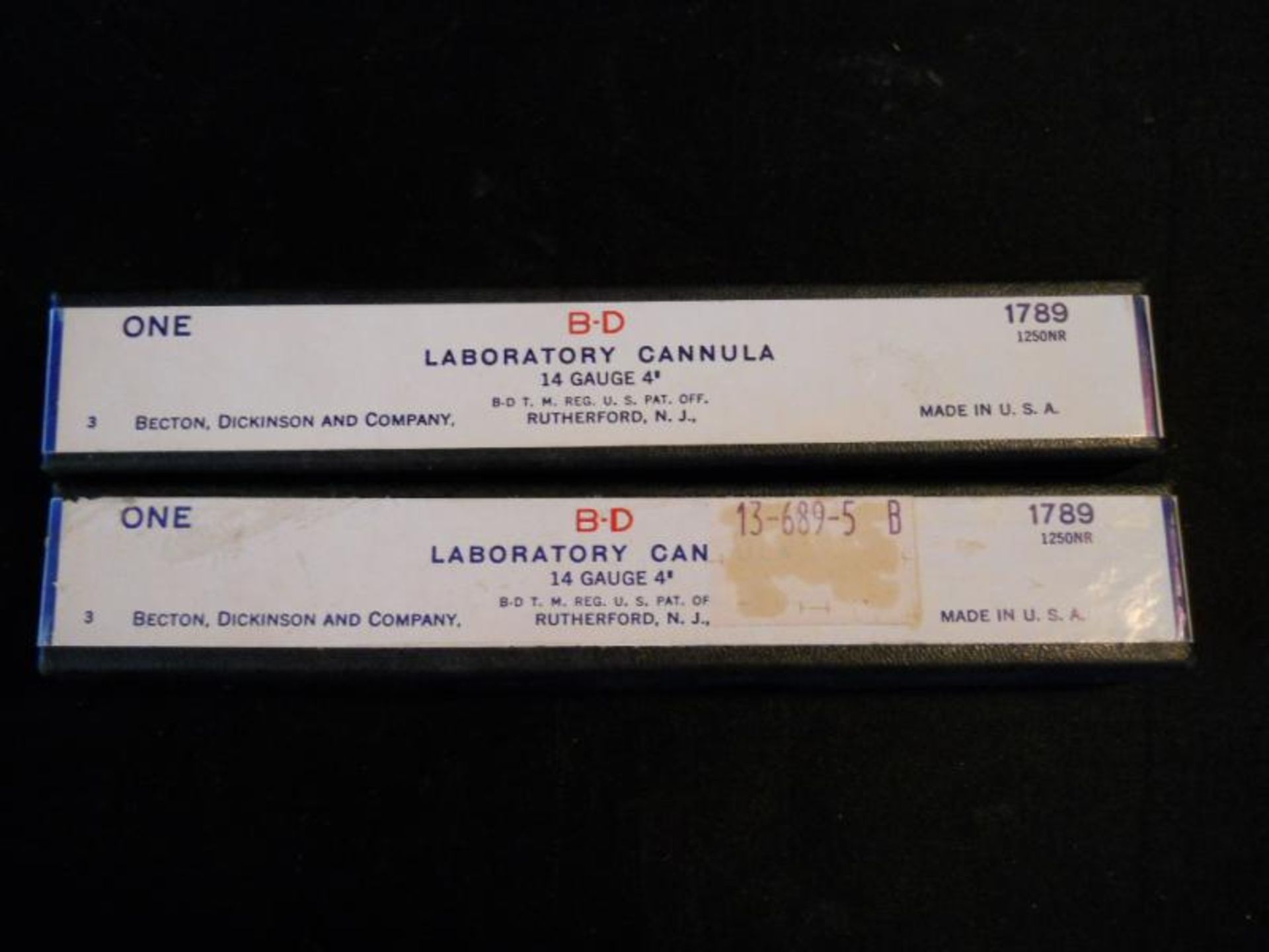 Lot of 2 Becton Dickinson B-D BD 14 Gauge 4" Laboratory Cannula 1789 1250NR, Qty 1, 331030762779