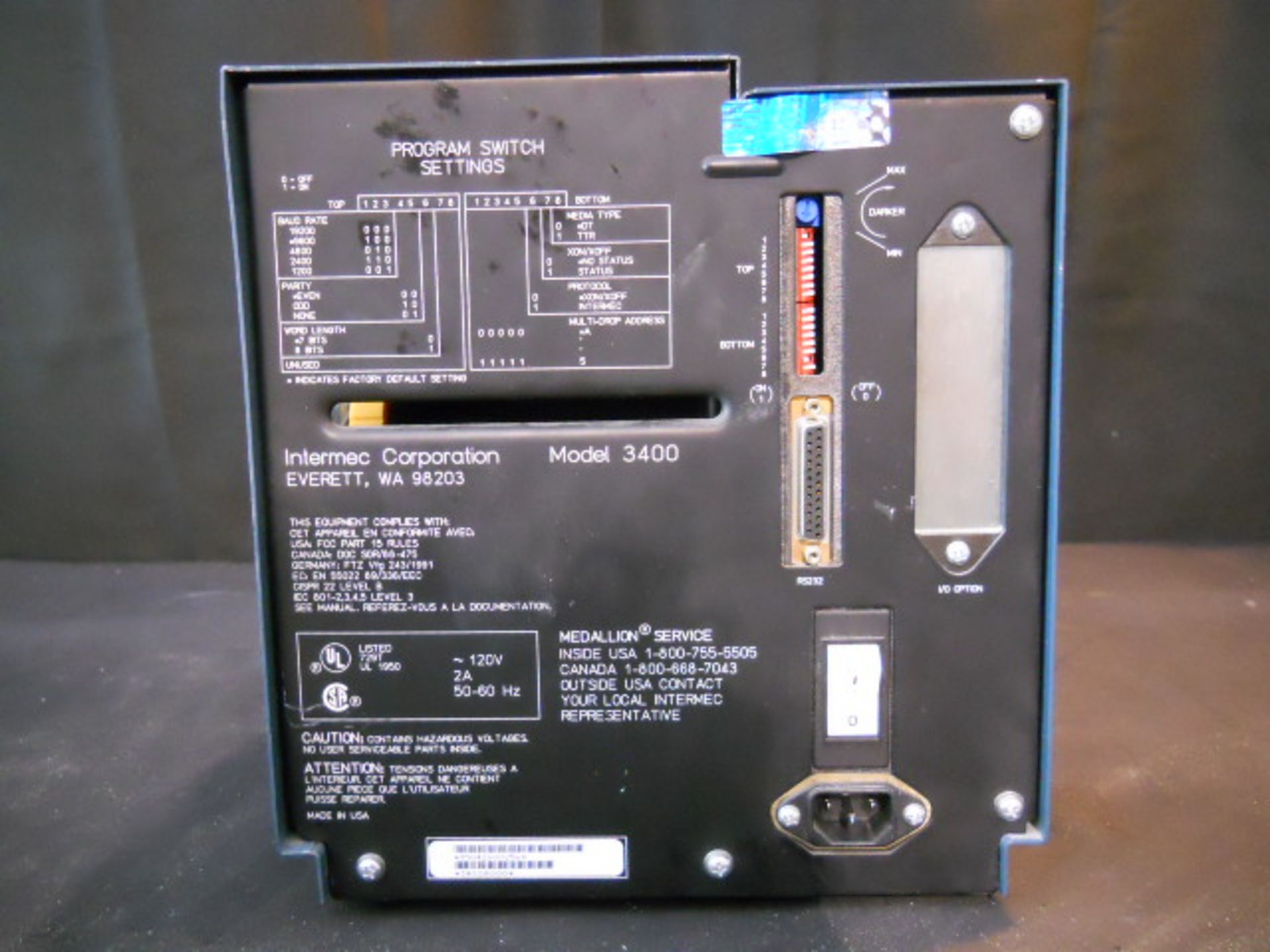 Intermec Easy Coder 3400 Bar Code Printer (Barcode) #11, Qty 1 , 222227663801 - Image 2 of 4