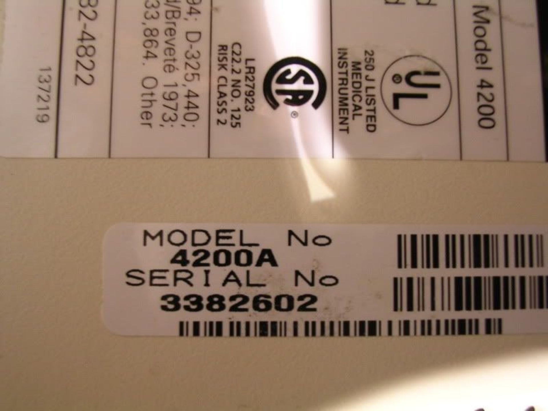 IVAC Model 4200A Vital Check Monitor #2, Qty 1, 220759277248 - Image 6 of 6