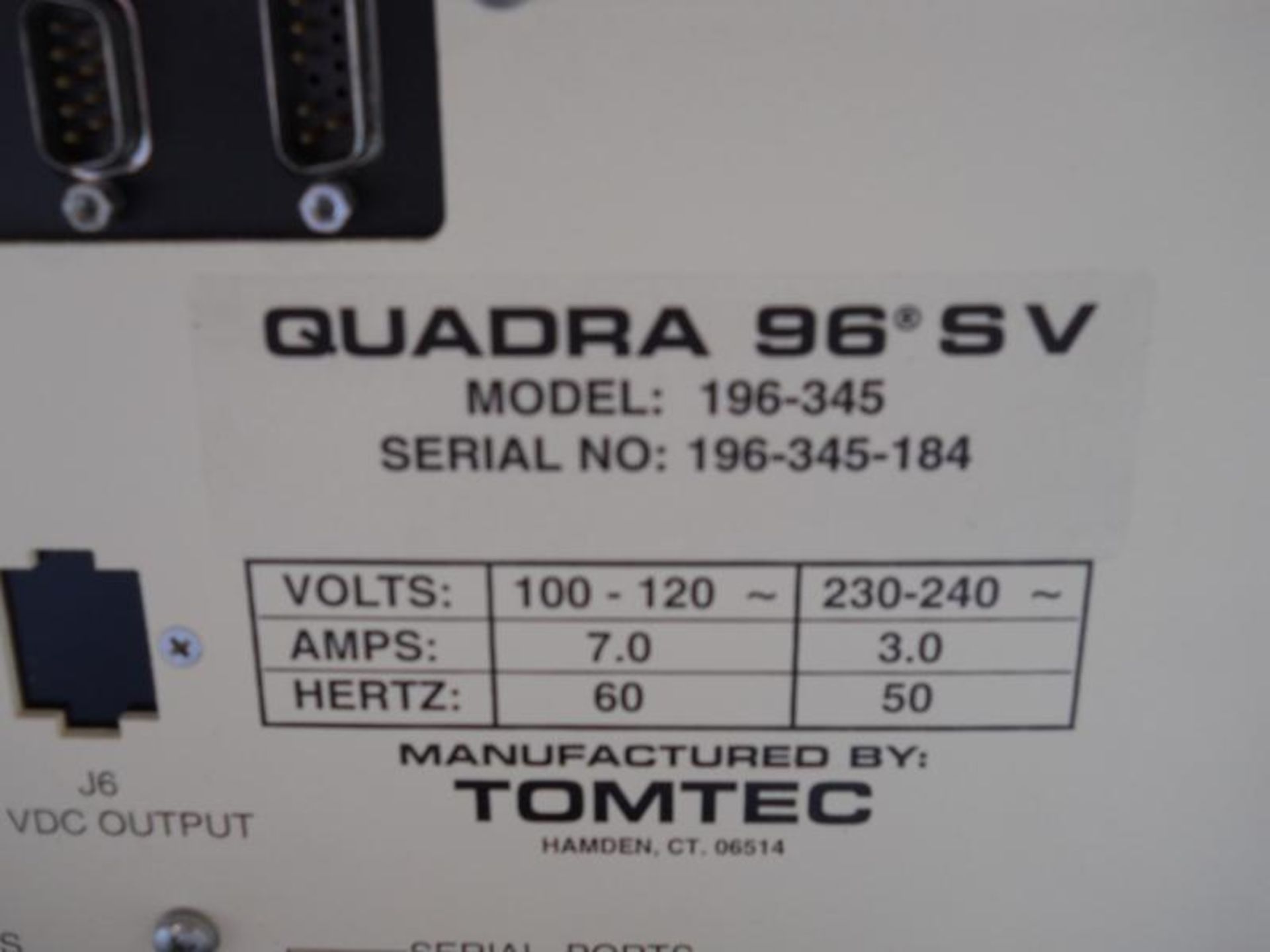 Tomtec Quadra 96 SV Model 196-345 W/ Vacuum Tank, Qty 1, 330901484838 - Image 14 of 17