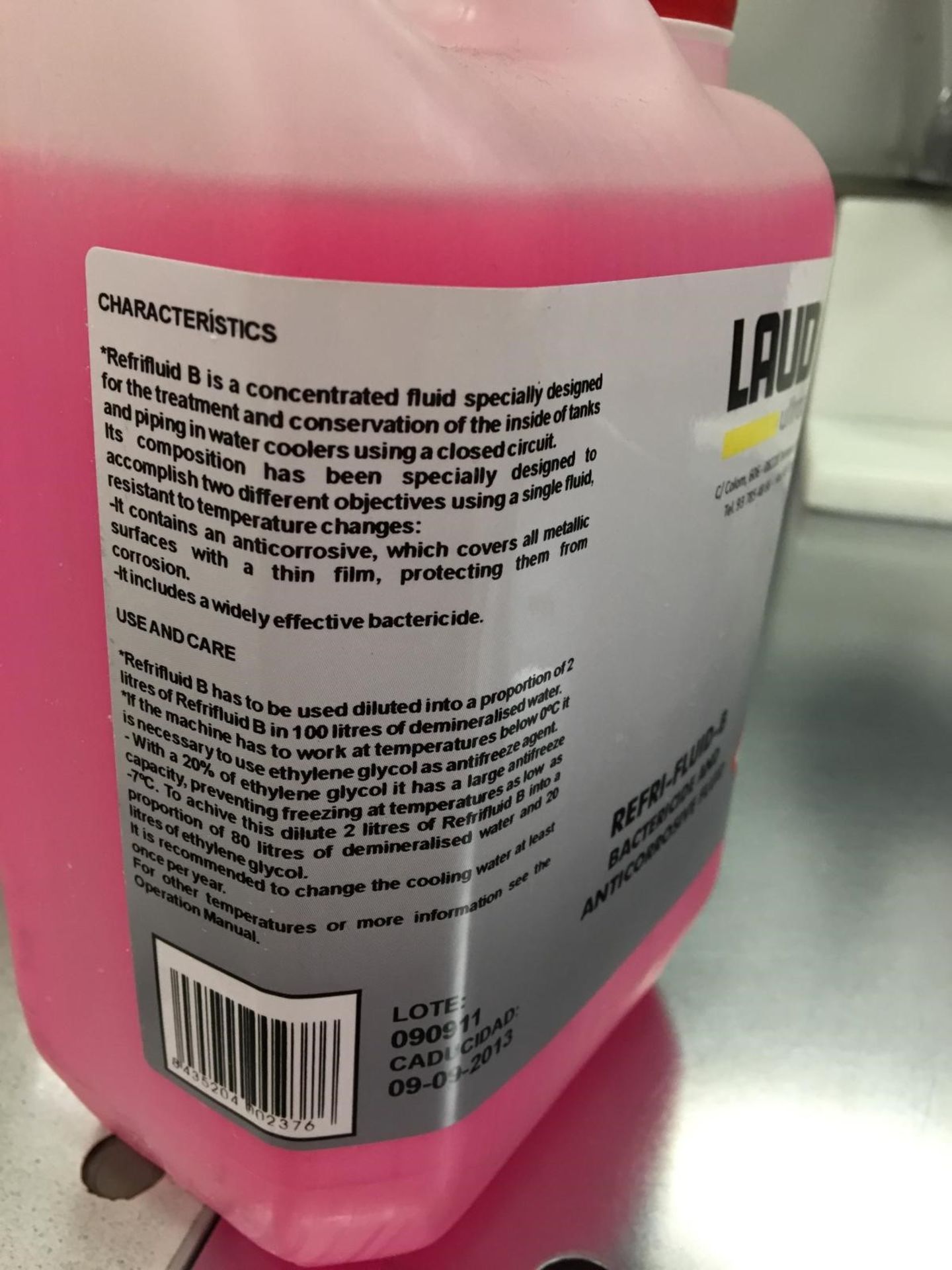 (25) Bottles of Lauda Ultracool Fluid, Refri-Fluid-B, Bactericide and Anticorrosive Fluid, Removal F - Image 4 of 5