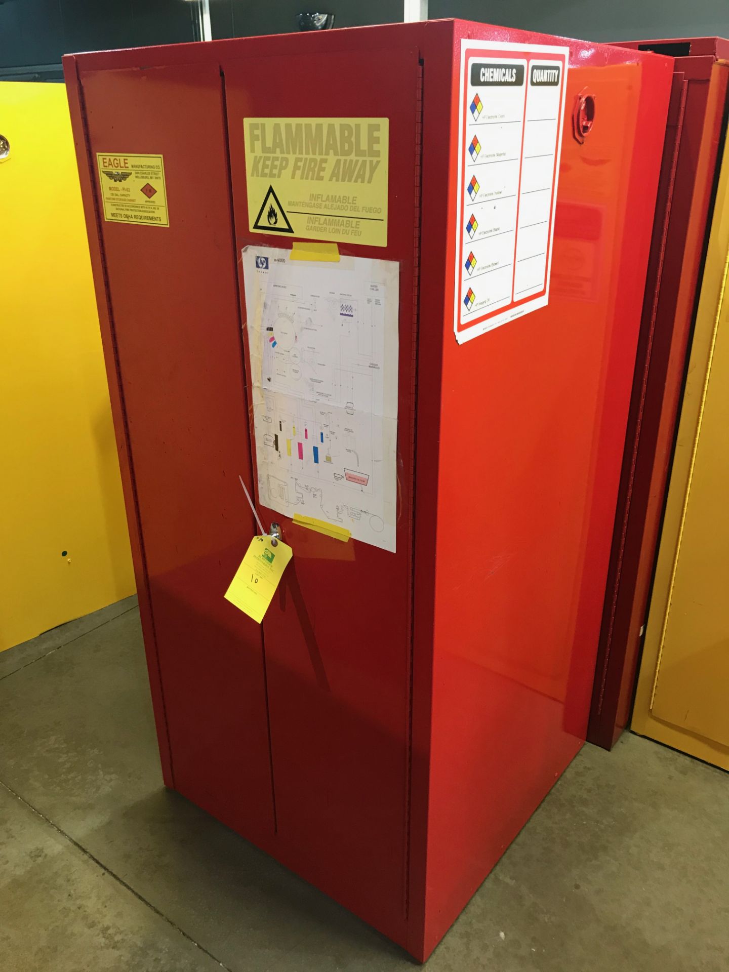 (4) Flammable Safety Cabinets: (3) 66 in tall x 34 in wide x 34 in deep; (1) 65 in tall x 31 in wide - Image 3 of 12