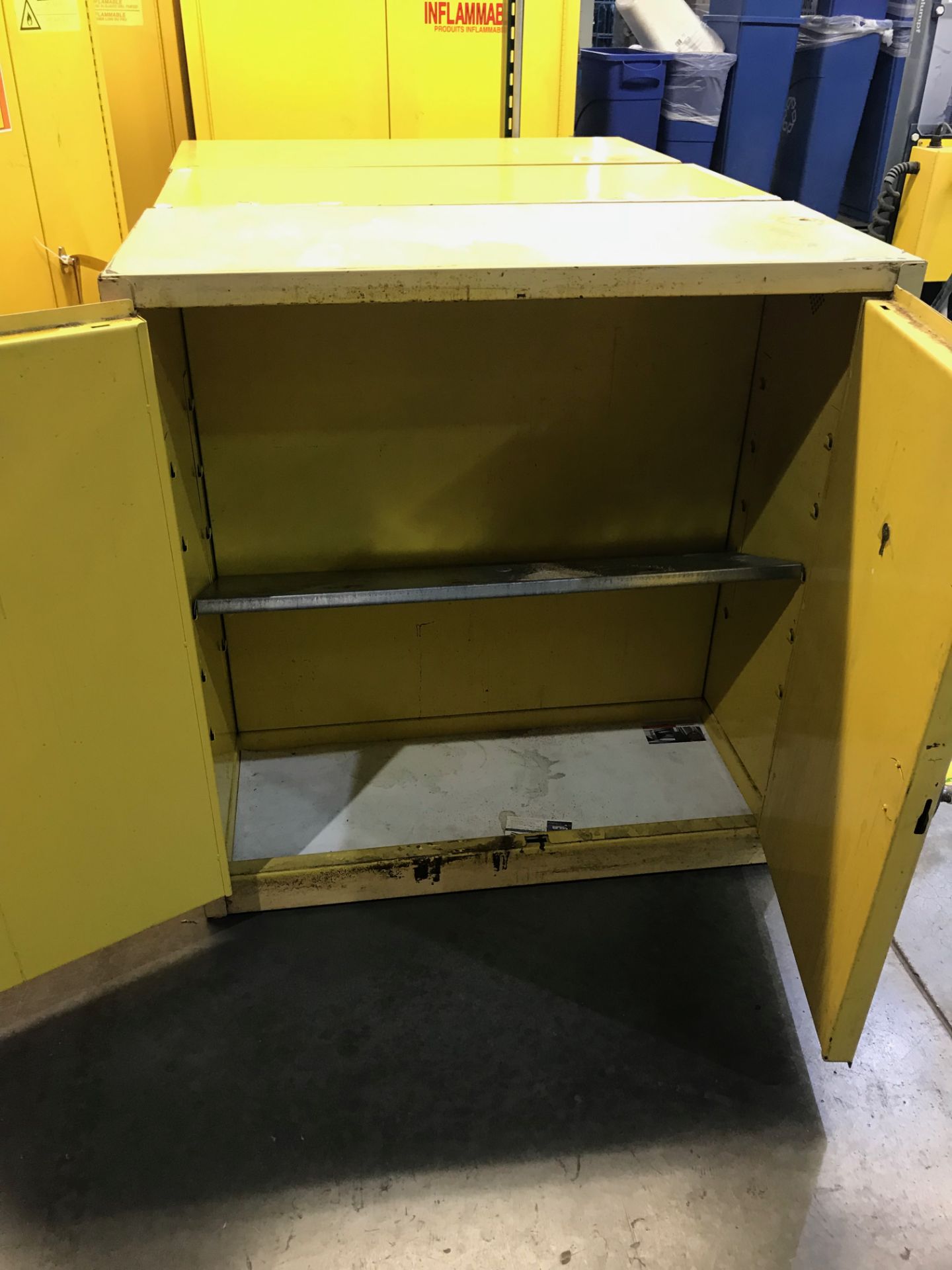 (3) Flammable Safety Cabinets: 45 in tall x 43 in wide x 18 in deep, Removal Fee: $40 - Image 2 of 9