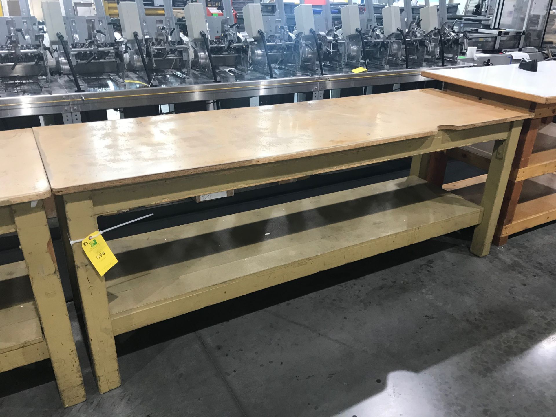 (3) Wooden Tables, 8 ft long x 30 in wide x 3 ft tall, Removal Fee: $30 - Image 2 of 3