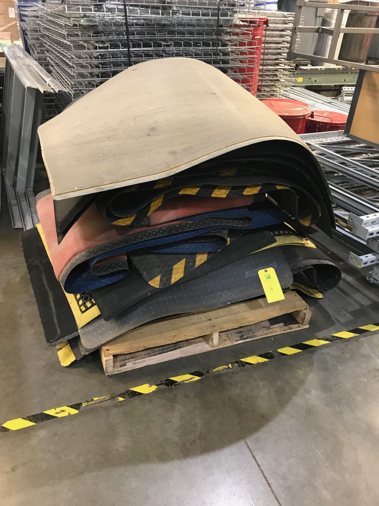 Pallet of Industrial Work Matts, Removal Fee: $25