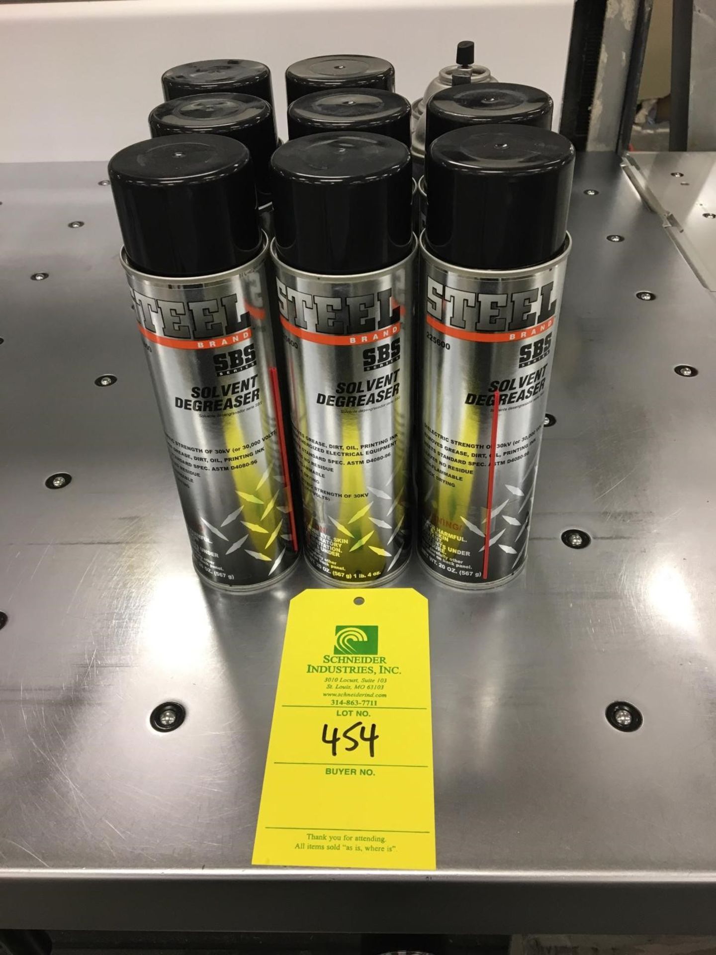 (17) Cans of Steel Solvent Degreaser, SBS Series, Removal Fee: $5