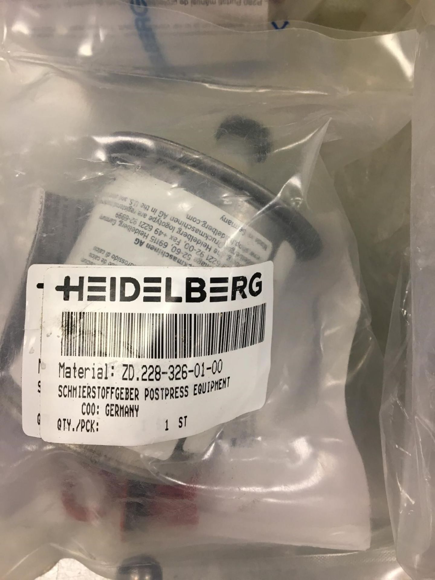 (8) Heidelberg Lubrication Cartridge Postpress ZD.228-326-01-00, Removal Fee: $5 - Image 2 of 2