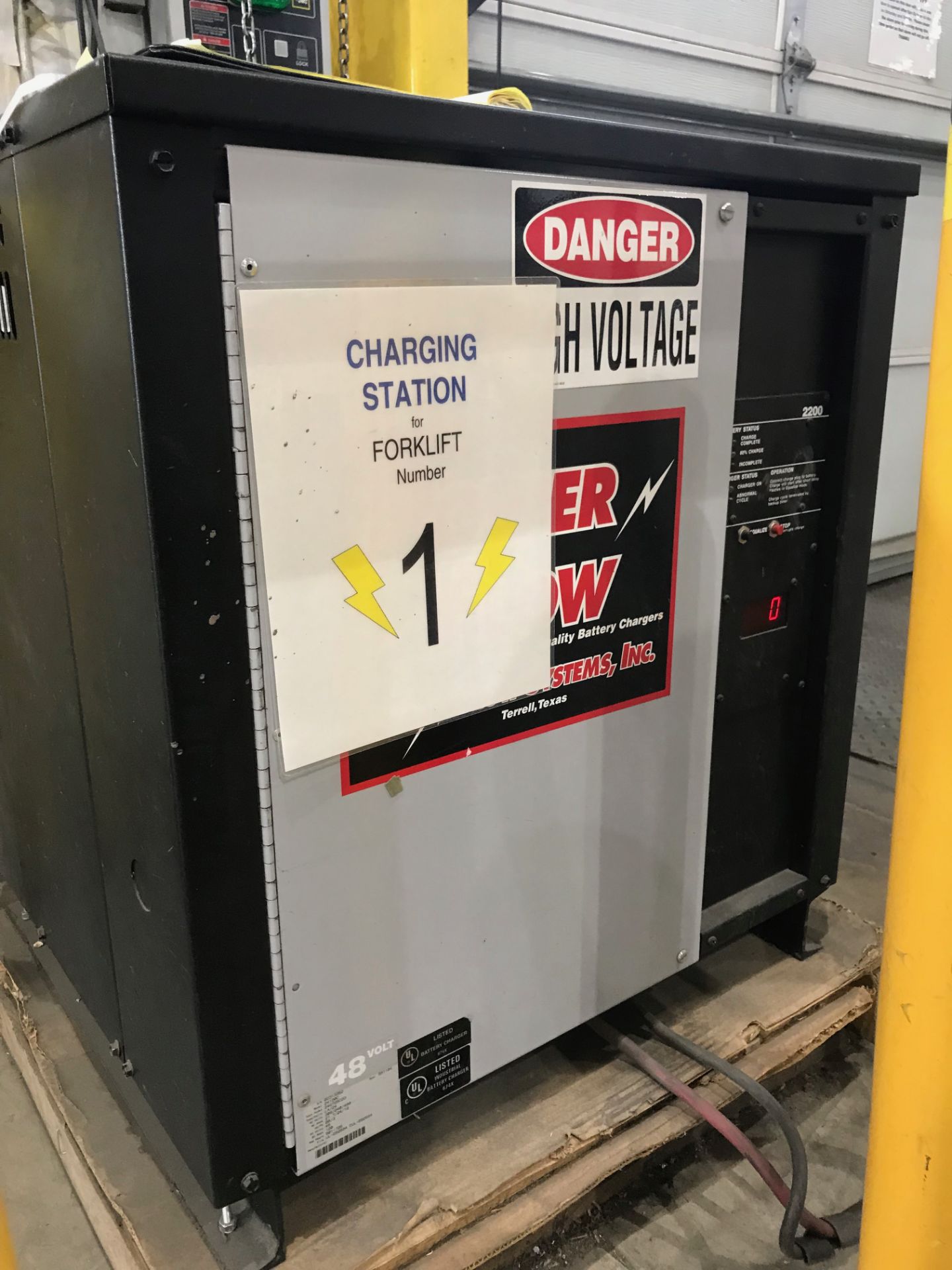 Fork Lift Battery Charger, 48V, Model# 24120C, Serial# 02313352, (LATE PICKUP: CANNOT BE PICKED