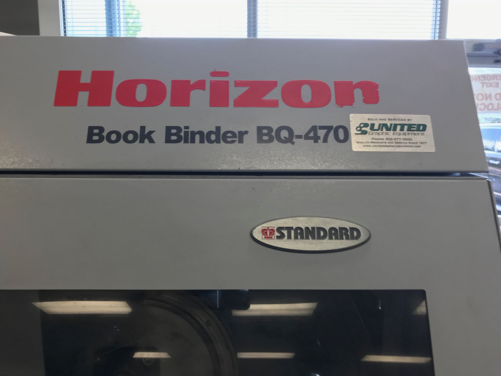 Horizon Book Binder, Model# BQ-470, Serial# 342006, 220V, 3 Phase, 50/60 Hz, LIC# 2500277 - Image 2 of 10