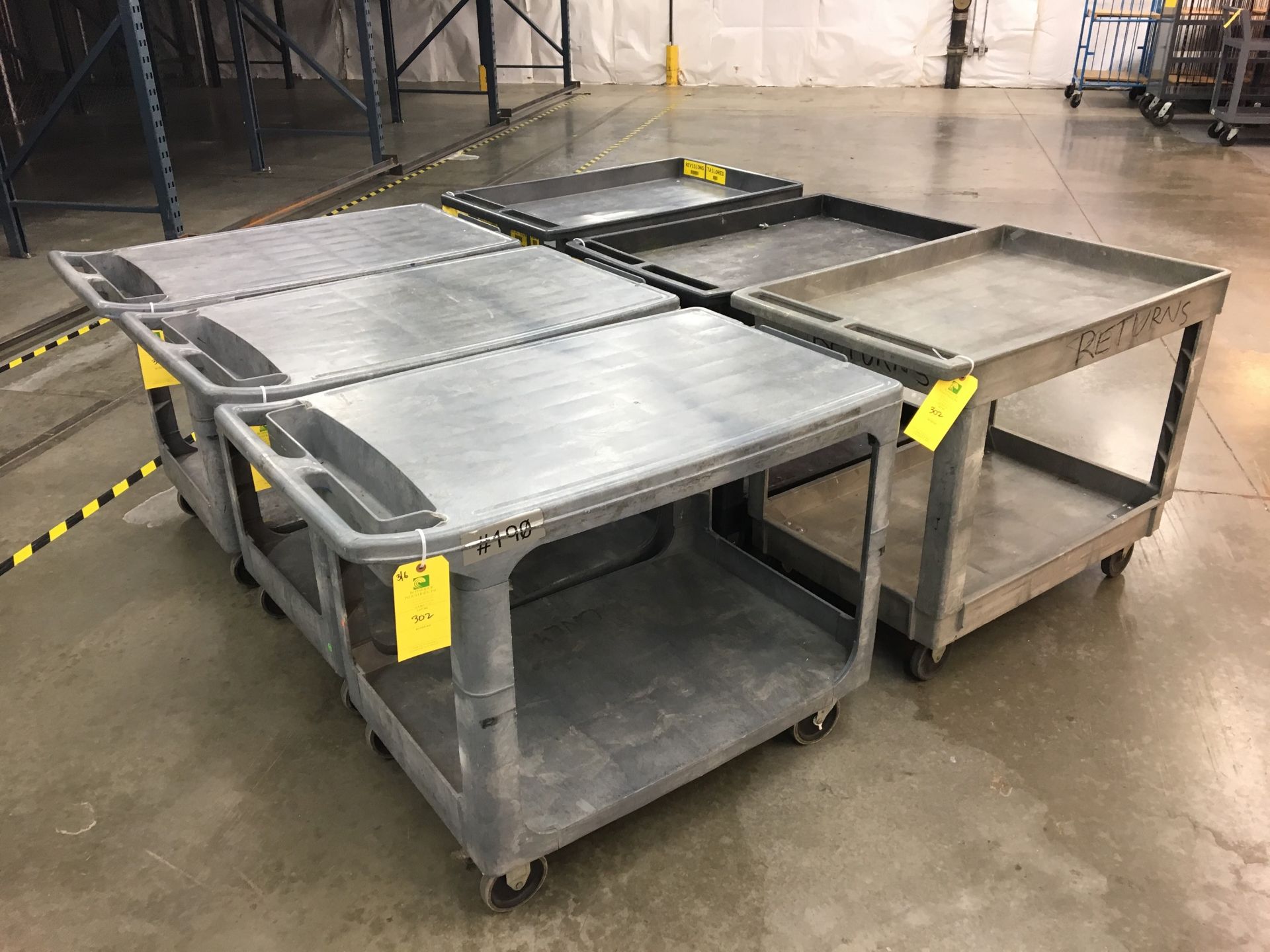 (5) Rubbermaid Carts, Removal Fee: $20