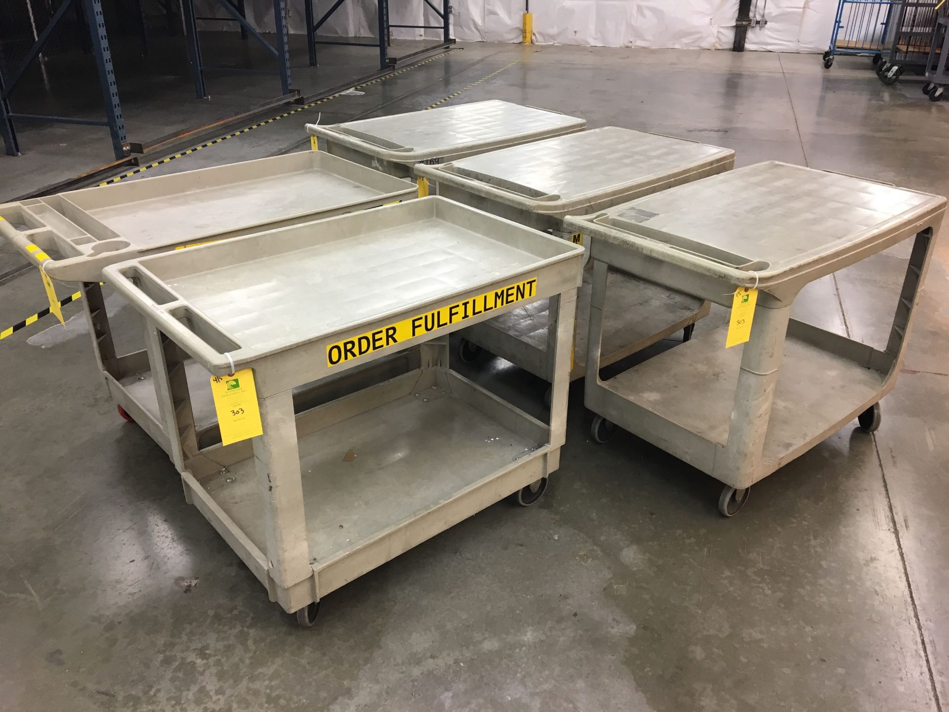 (4) Rubbermaid Carts, Removal Fee: $10