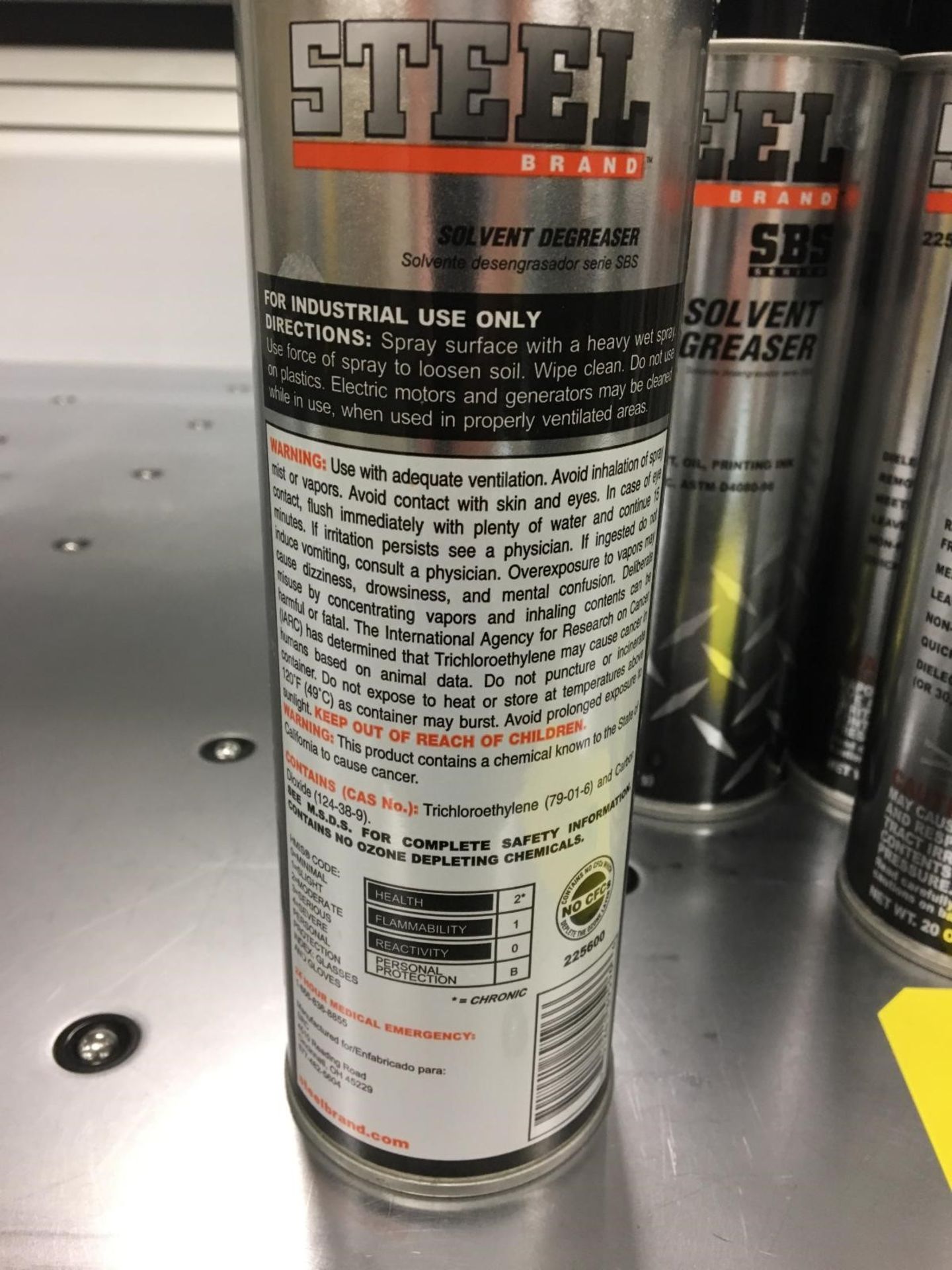 (17) Cans of Steel Solvent Degreaser, SBS Series, Removal Fee: $5 - Image 3 of 3