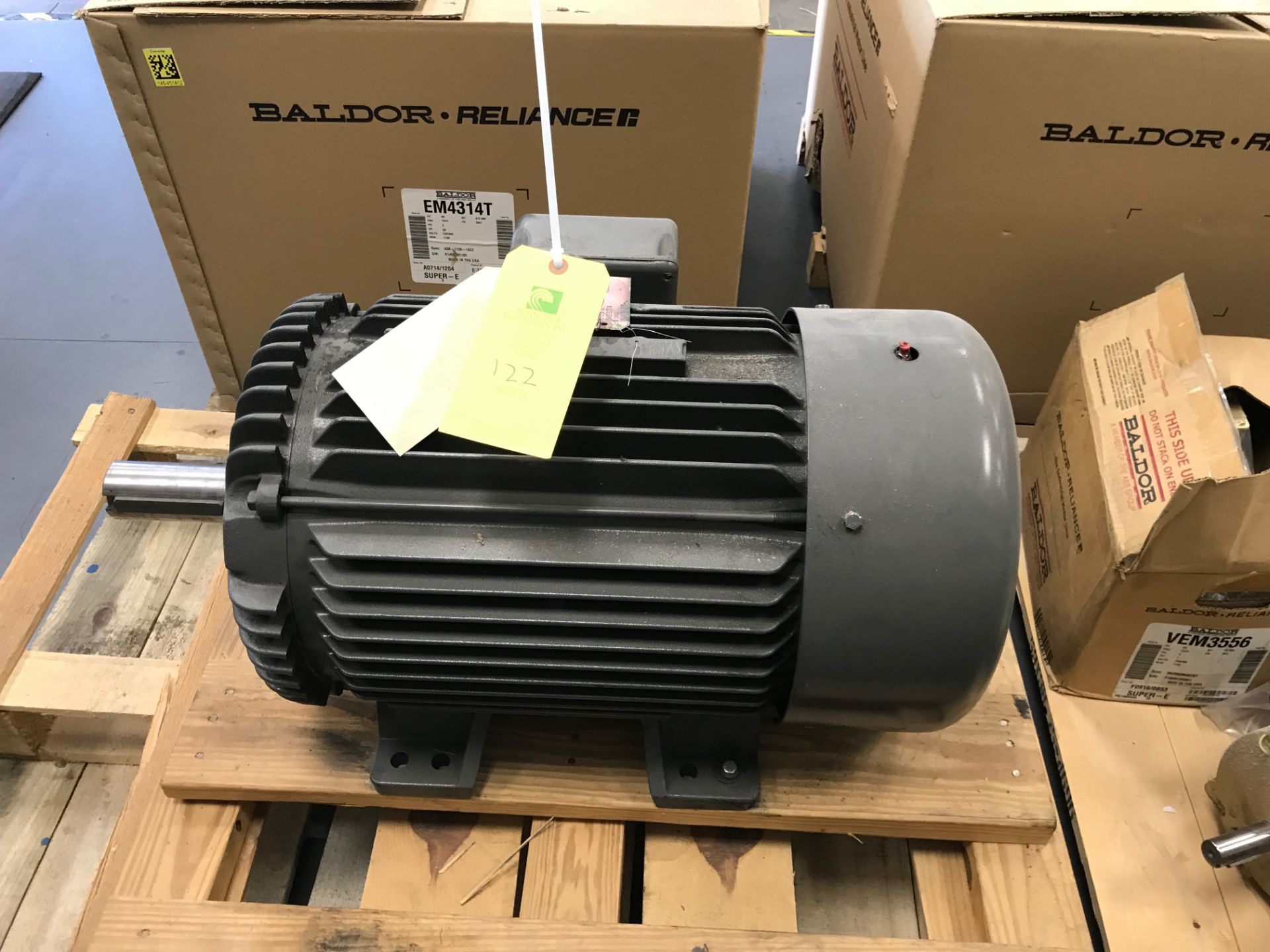 Baldor Reliance Electric Motor, 50 HP, Cat# M4115T, 208-220/460 V, 1765 RPM, 3 Phase, Removal Fee: