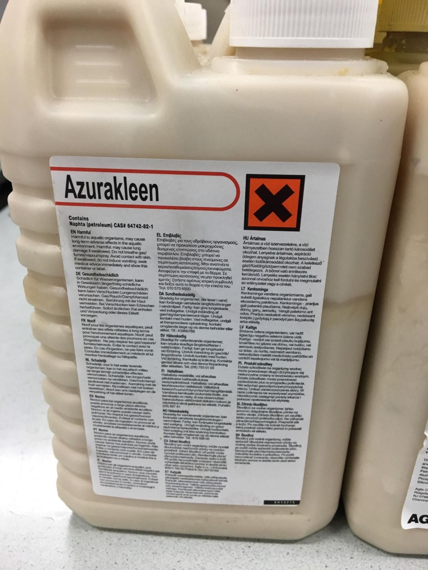 (8) Containers of Azurakleen, Mid Plate Cleaner for Azura CtP Plate, 1 liter per container - Image 3 of 3