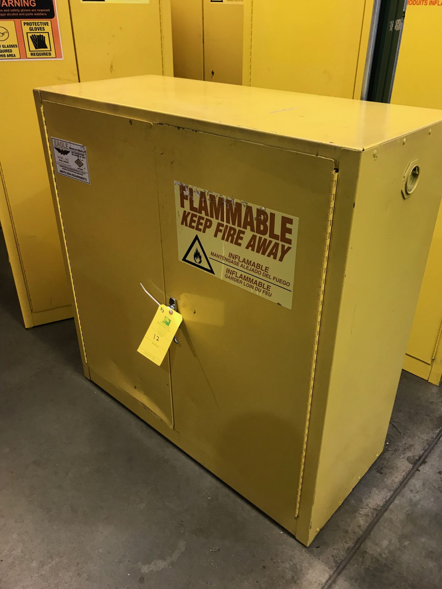 (3) Flammable Safety Cabinets: 45 in tall x 43 in wide x 18 in deep, Removal Fee: $40 - Image 5 of 9
