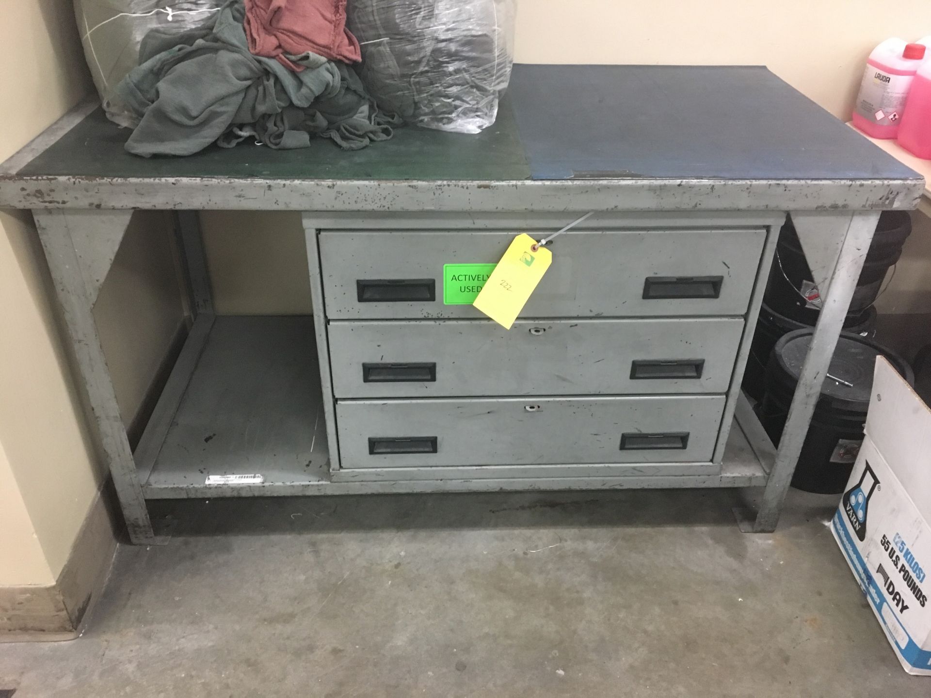 Metal Table and Set of Drawers, Removal Fee: $20
