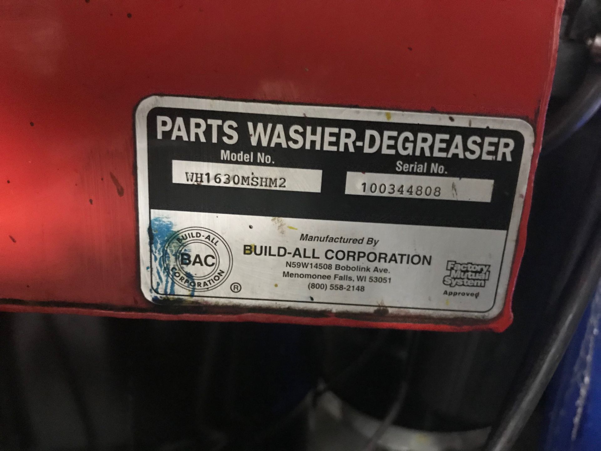 (2) Build-All Co Parts Washer/ Degreaser, Model# WH1630MSHM2, 3 ft wide x 30 in long x 10 in deep - Image 8 of 9