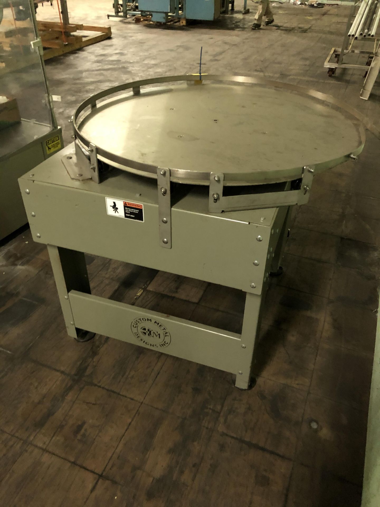 Custom Metal Design 41" Diameter Rotary Accumulation/Feed Table, RIGGING FEE $75 - Image 3 of 3