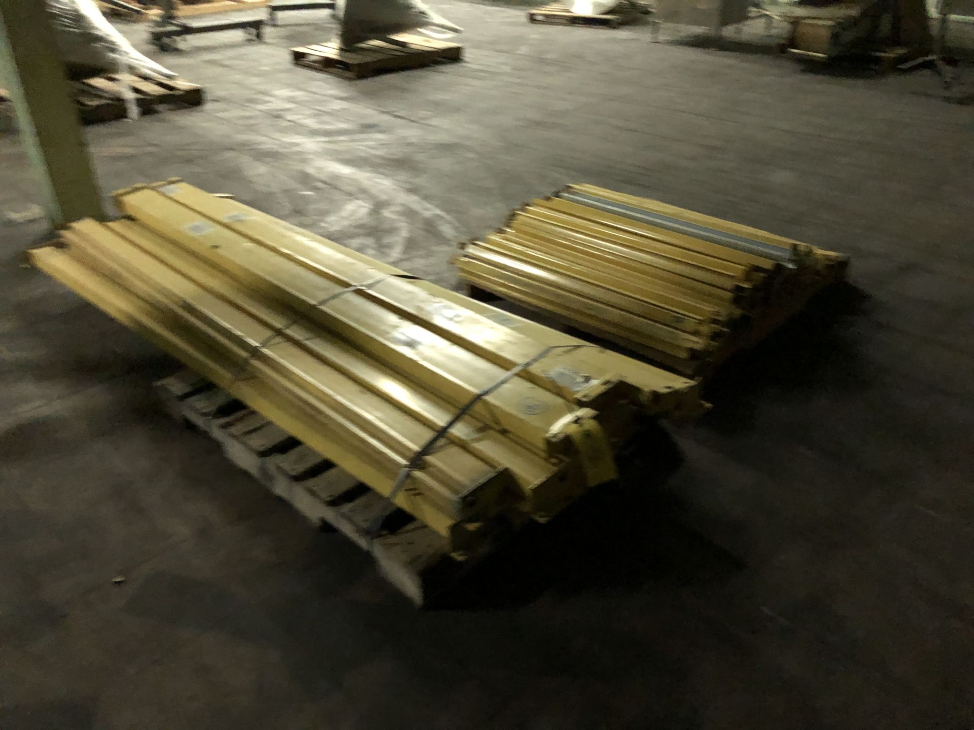 Pallet Rack Components Consisting of (13) 8' Length Beams, Assorted 42" Supports, (5) 20' Uprights