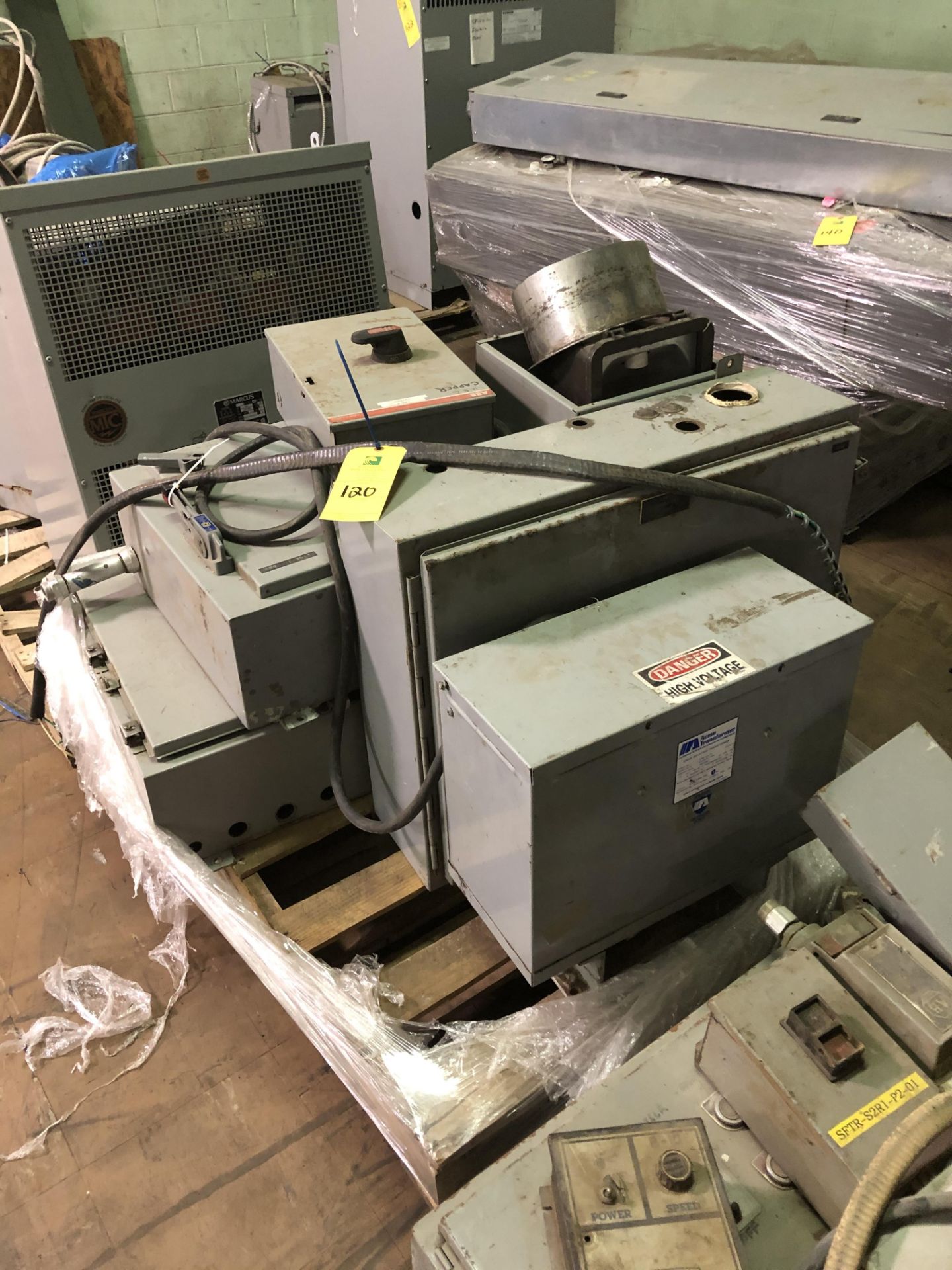 Acme 14 KVA Transformer, Assorted Electric Panel Boxes, RIGGING FEE - $50 - Image 3 of 3