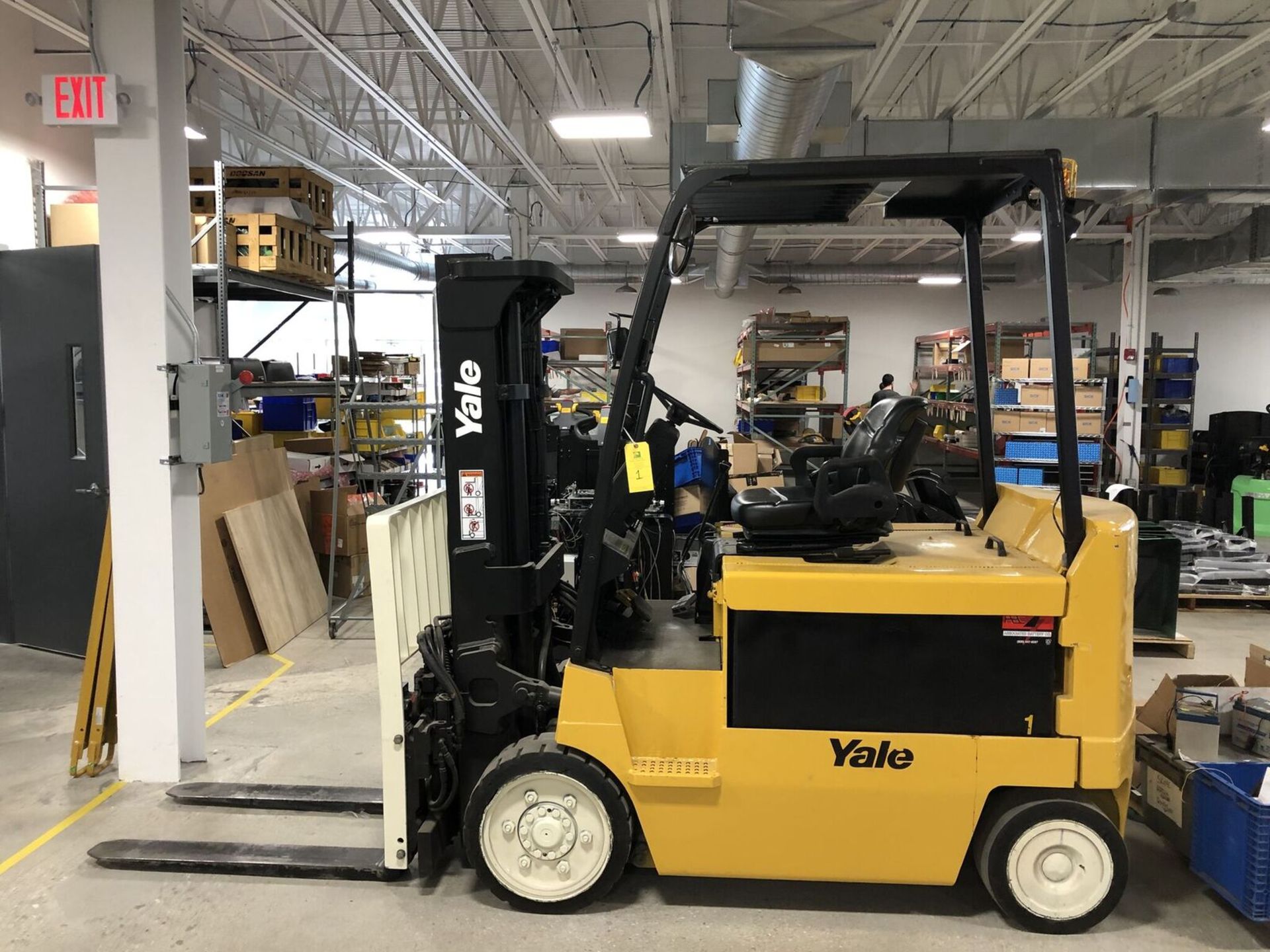 Yale Forklift, Model #ERC080HHN8OTF084, S/N #C839N0166E, Max Capacity 5500 Lbs Located in Boston MA