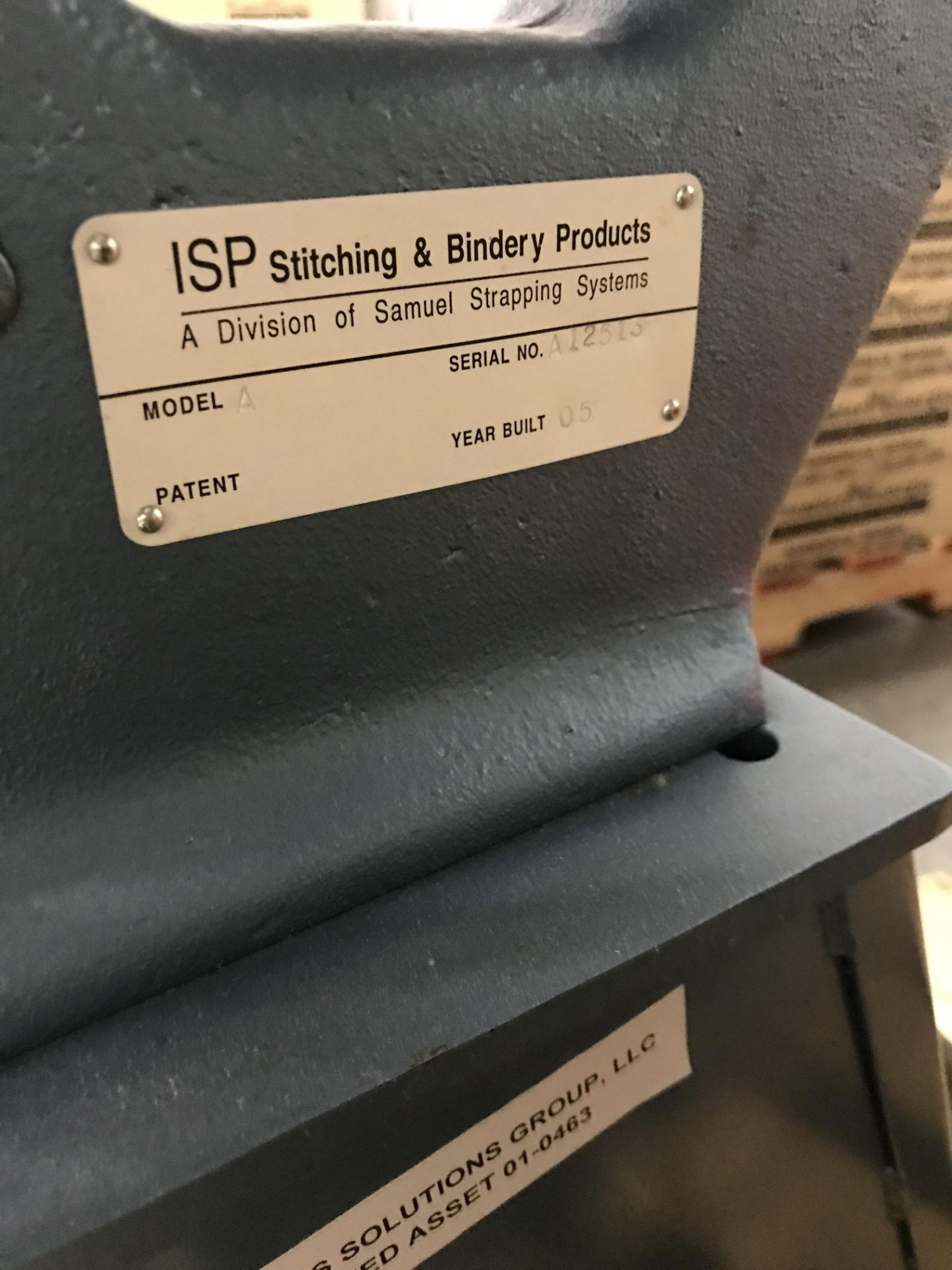 ISP Stitcher, Model #A 1/4in. S/N #A12513, Year of Manufacture 2005 - Image 2 of 2