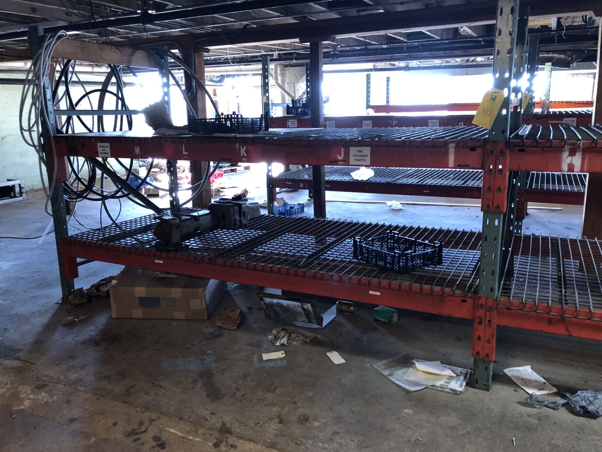 Orange & Green Pallet Racking, (5) Up-Beams, (8) Bays, Dimensions of (1) Section, L = 105'', W = - Image 2 of 4