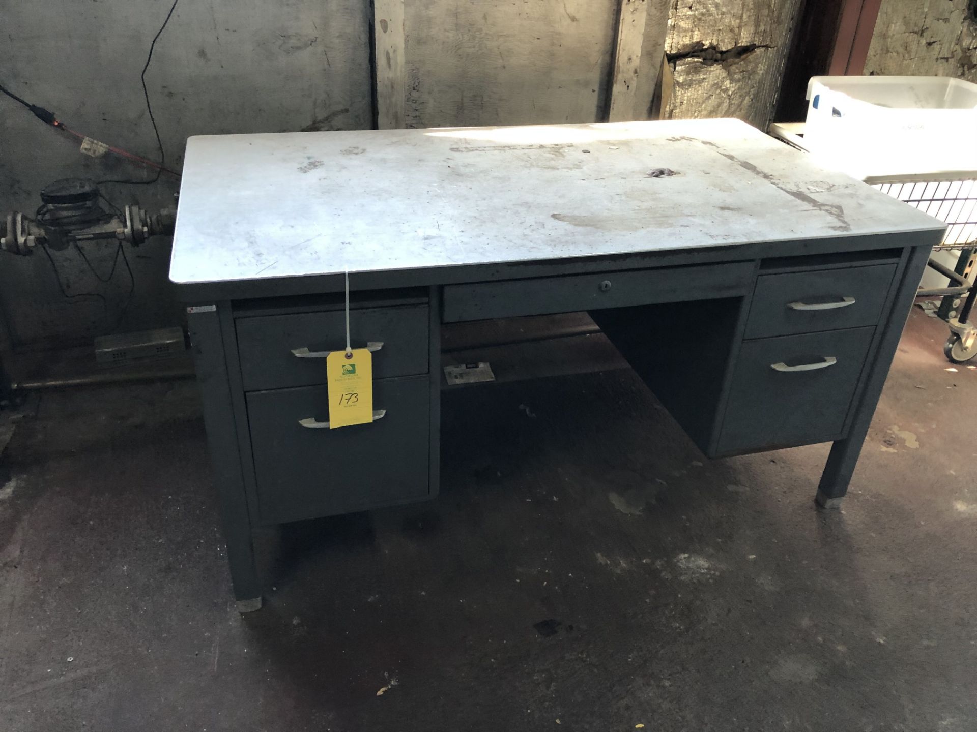 Grey Desk, L = 60'', W = 34'', H = 30''