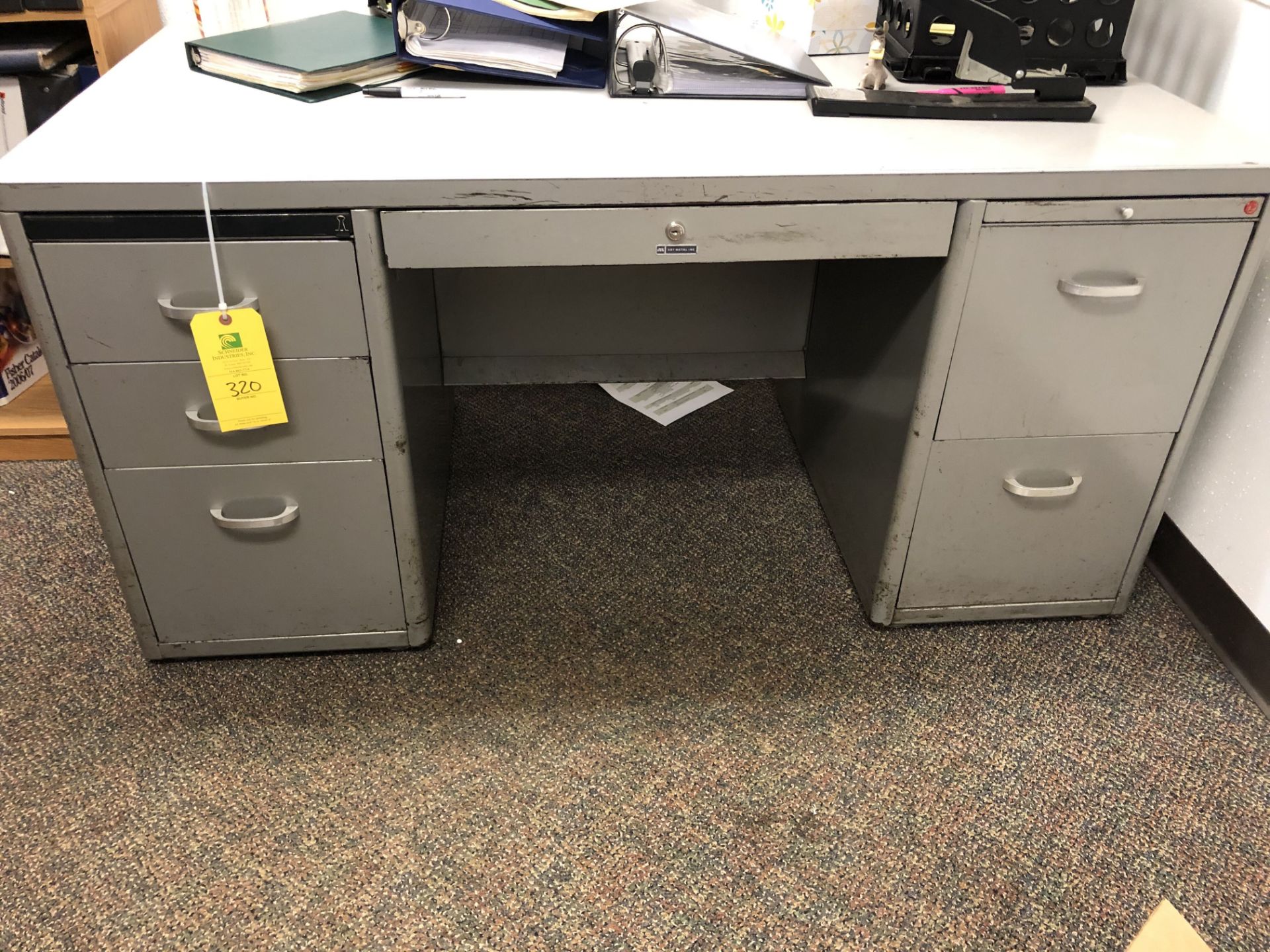 Grey Desk, L = 60'', W = 30'', H = 30''